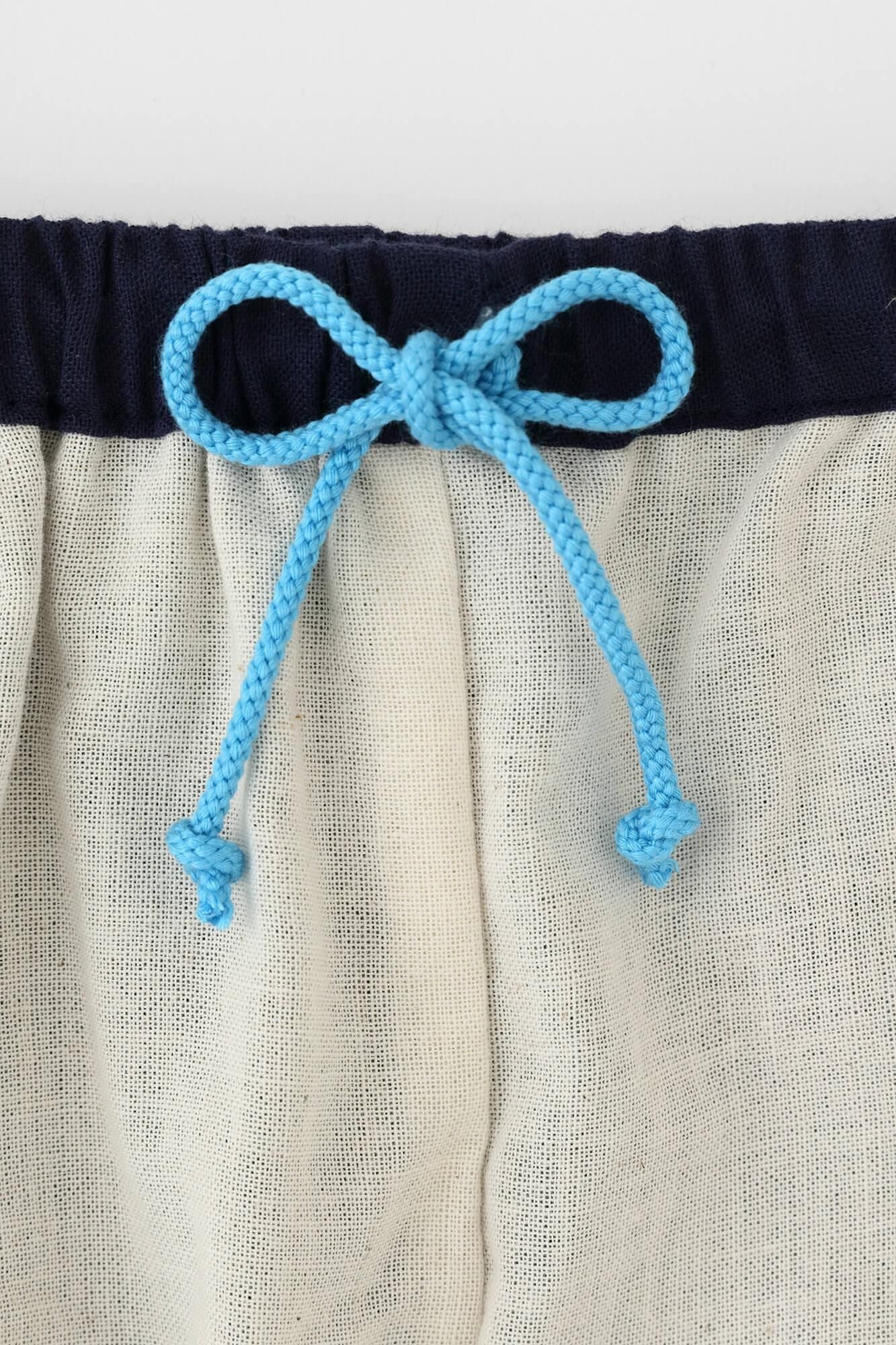 ●伊勢木棉 三袋童裝長褲 附裡襯/深藍