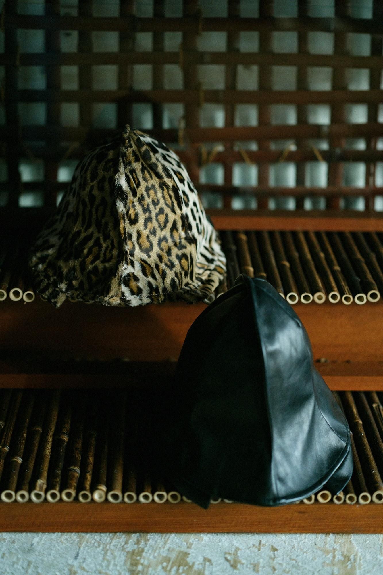 人造皮毛 一条笠帽 錣/豹紋