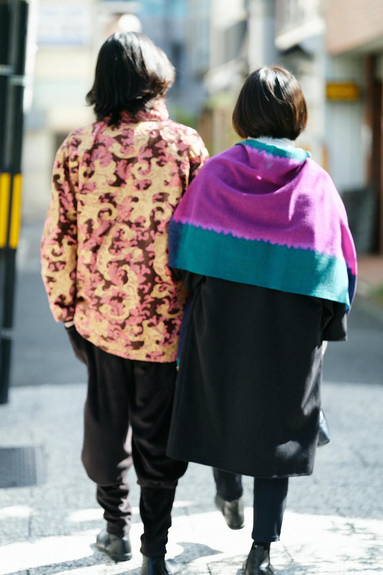 SOU・SOU×Hinata Hatae Scarf / Light Blue×Iris Color