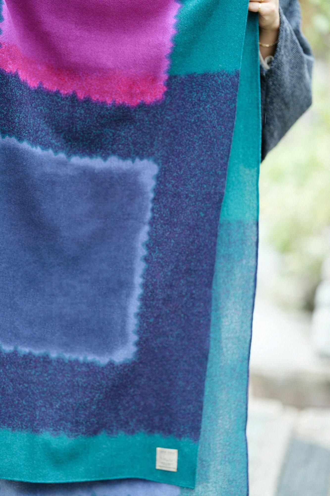 SOU・SOU×Hinata Hatae Scarf / Light Blue×Iris Color