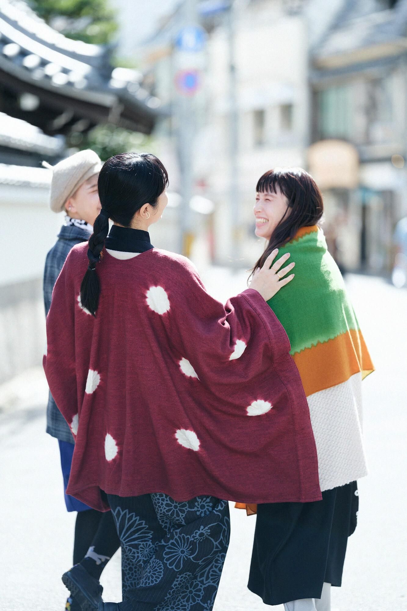 SOU・SOU×Hinata Hatae Scarf / Golden Brown×Grass Green