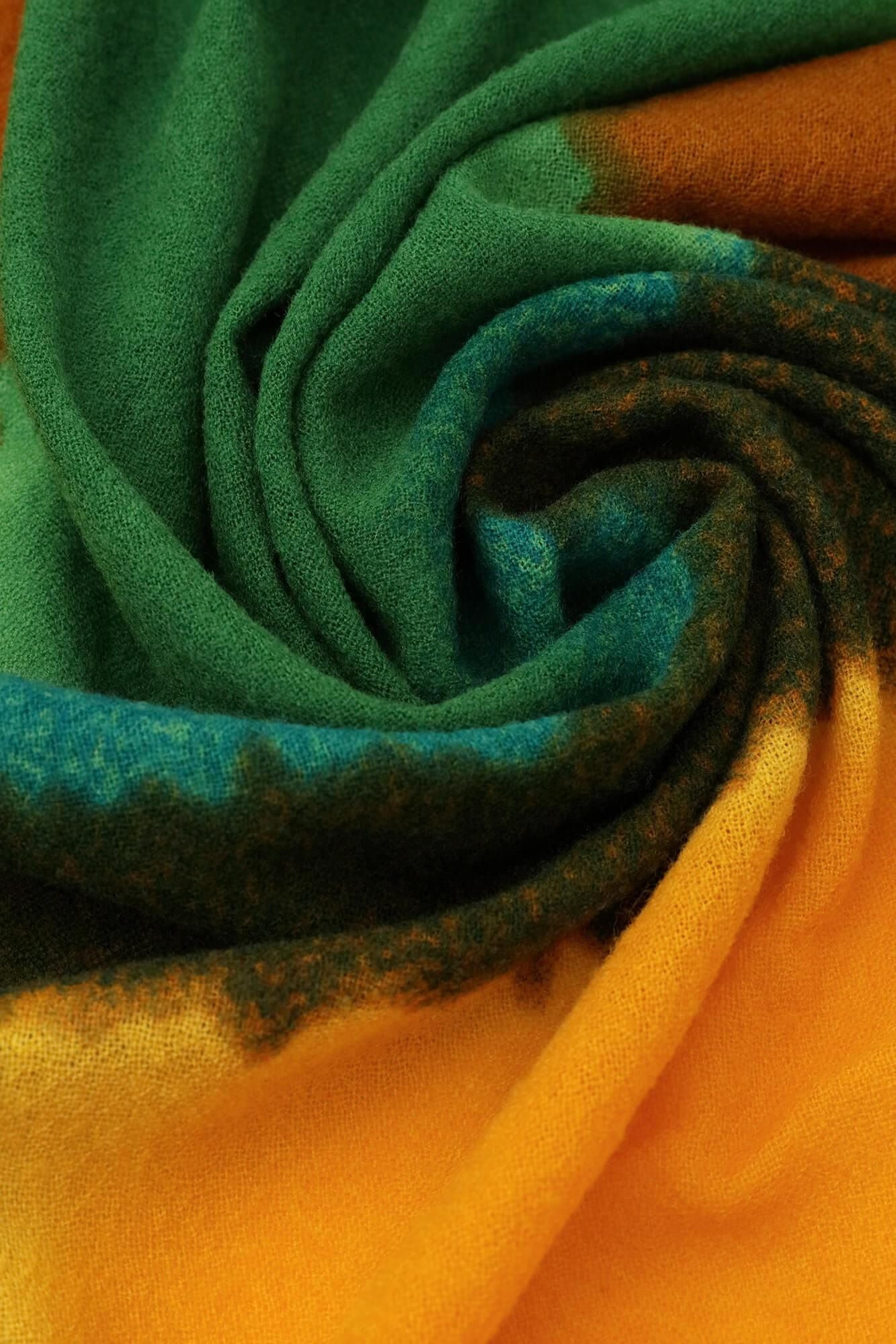 SOU・SOU×Hinata Hatae Scarf / Golden Brown×Grass Green