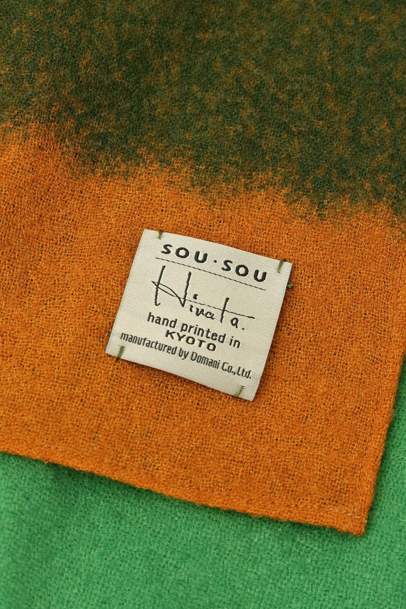 SOU・SOU×Hinata Hatae Scarf / Golden Brown×Grass Green