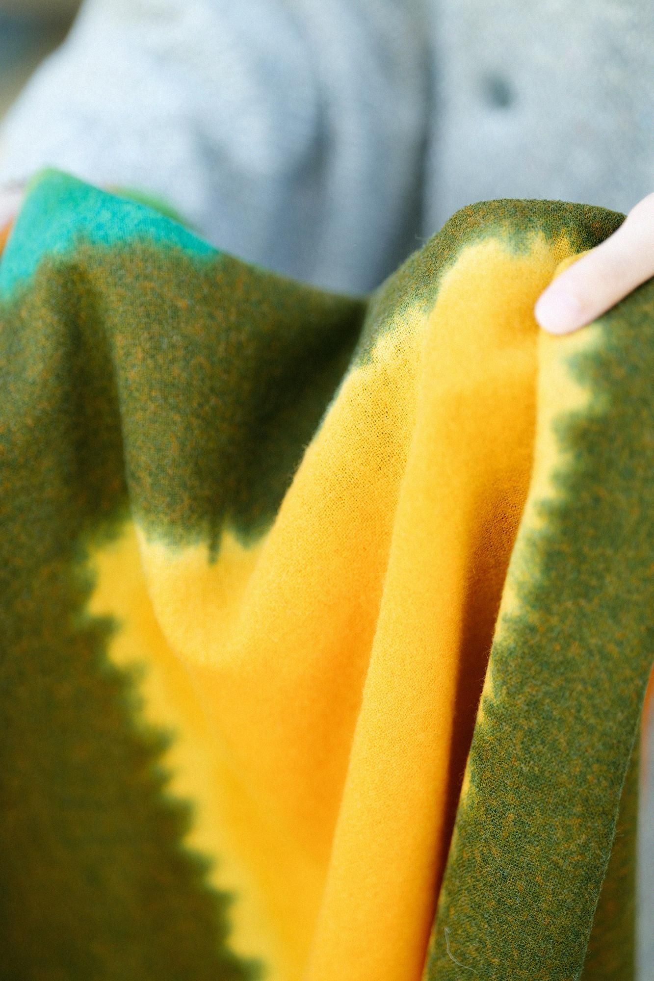 SOU・SOU×Hinata Hatae Scarf / Golden Brown×Grass Green