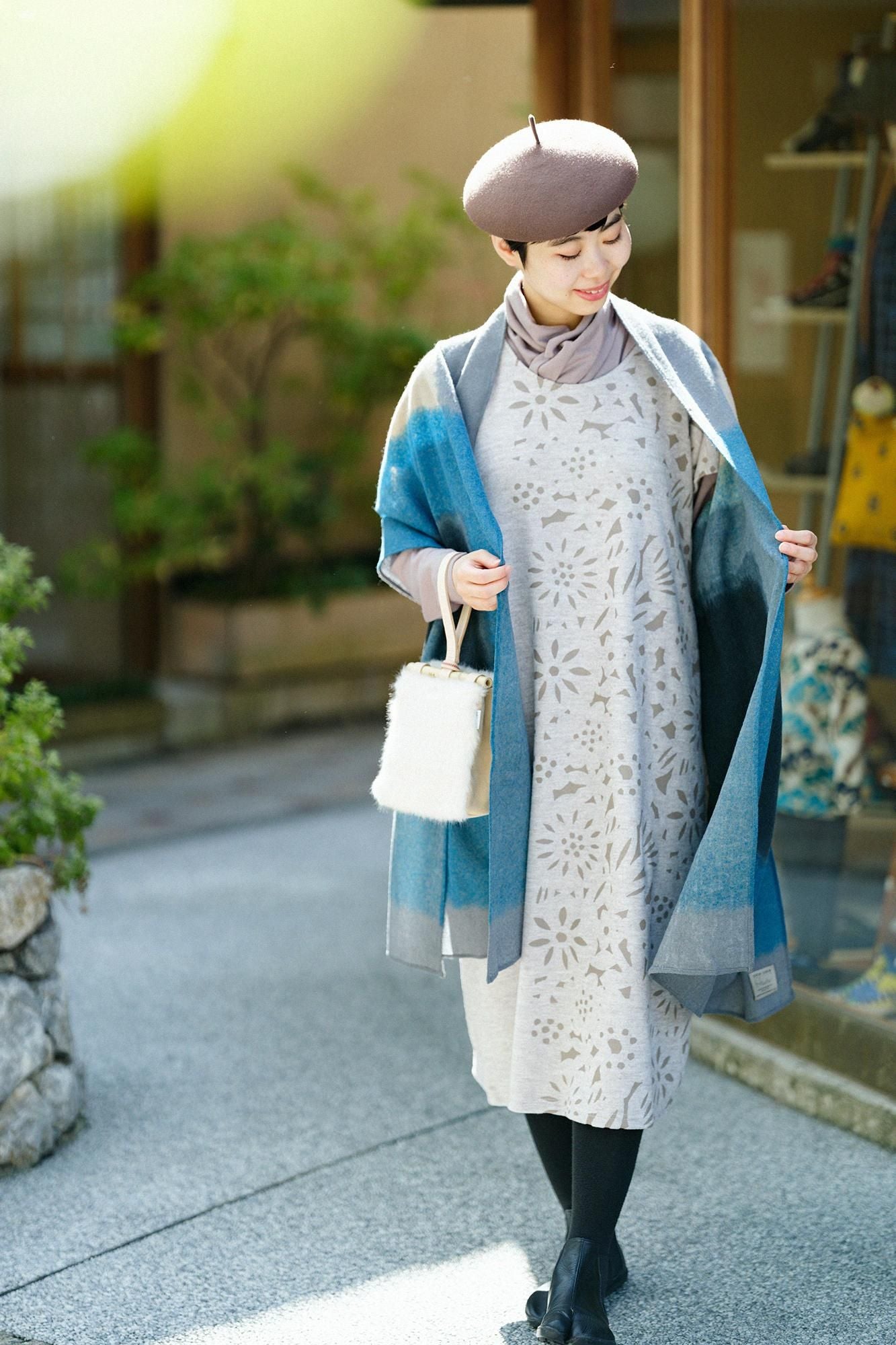 SOU・SOU×Hinata Hatae Scarf / Black Green×Beidge