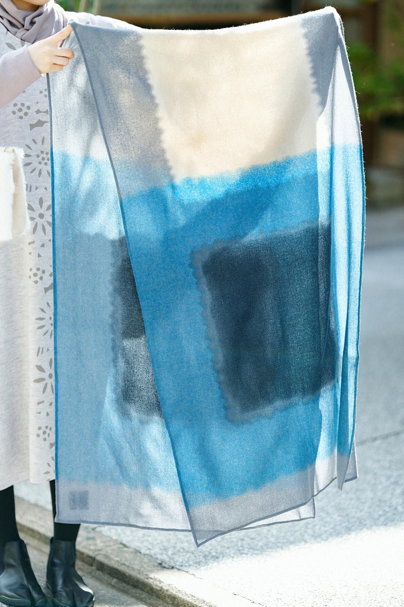 SOU・SOU×Hinata Hatae Scarf / Black Green×Beidge