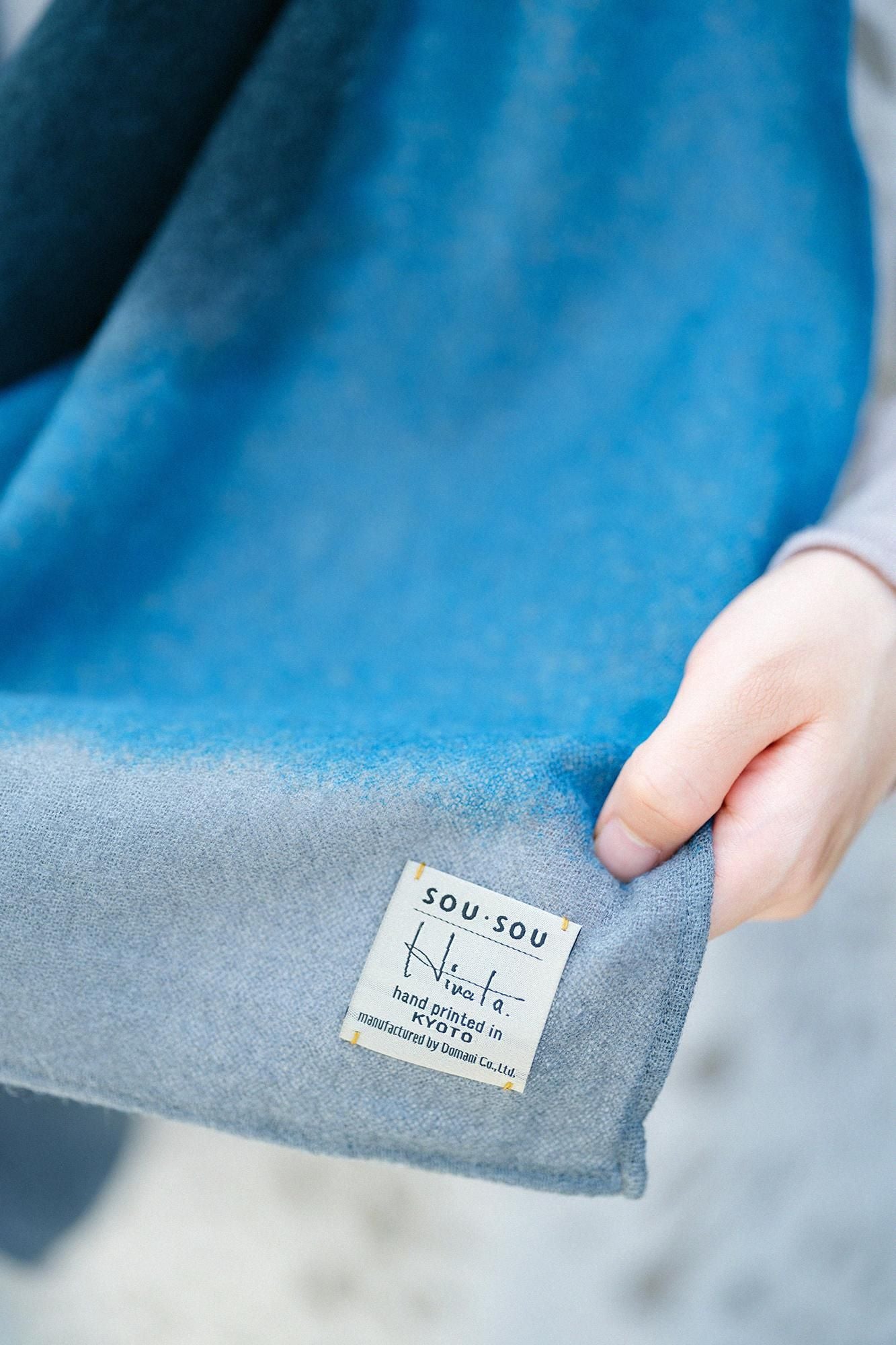 SOU・SOU×Hinata Hatae Scarf / Black Green×Beidge