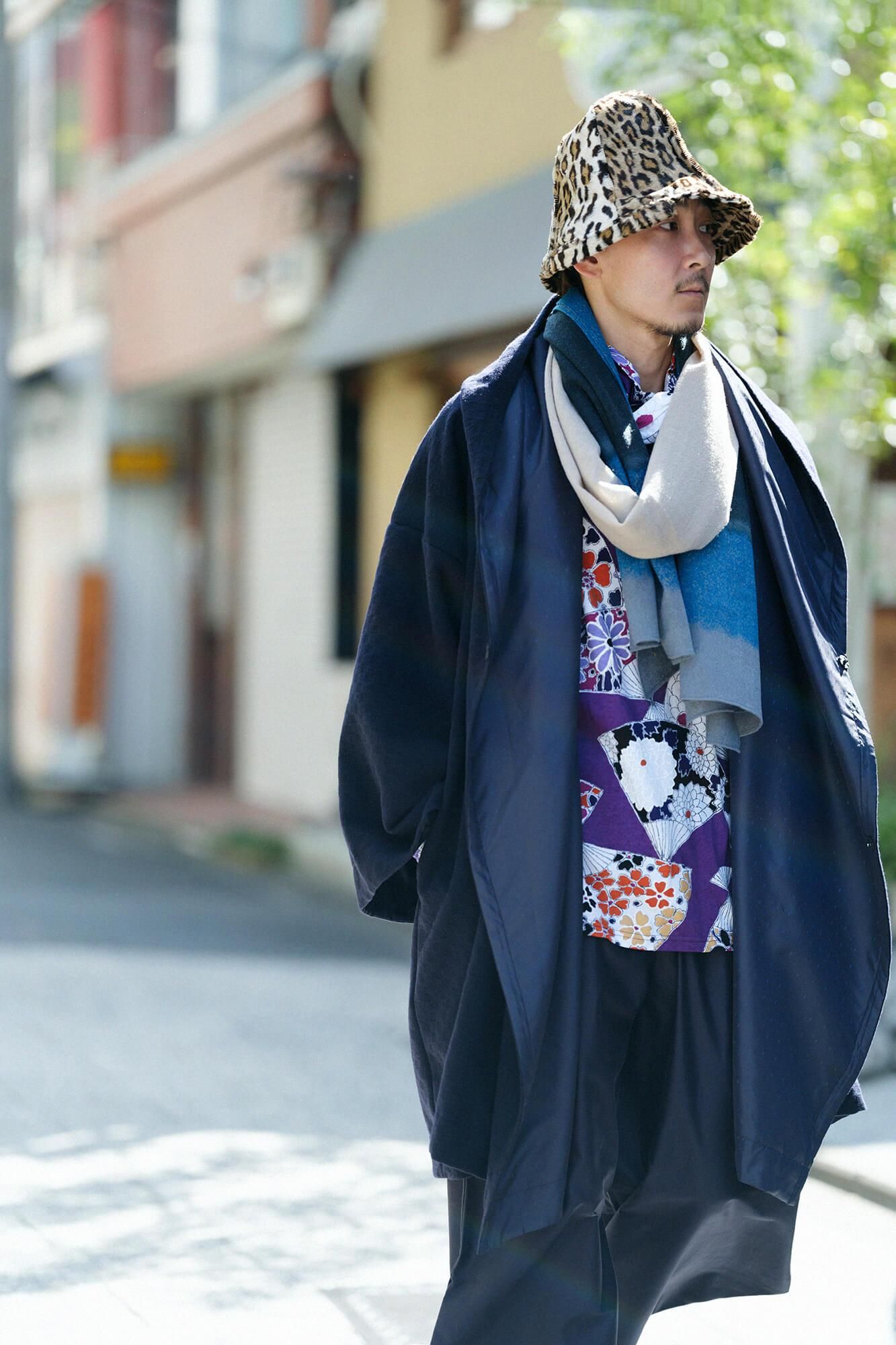 SOU・SOU×Hinata Hatae Scarf / Black Green×Beidge
