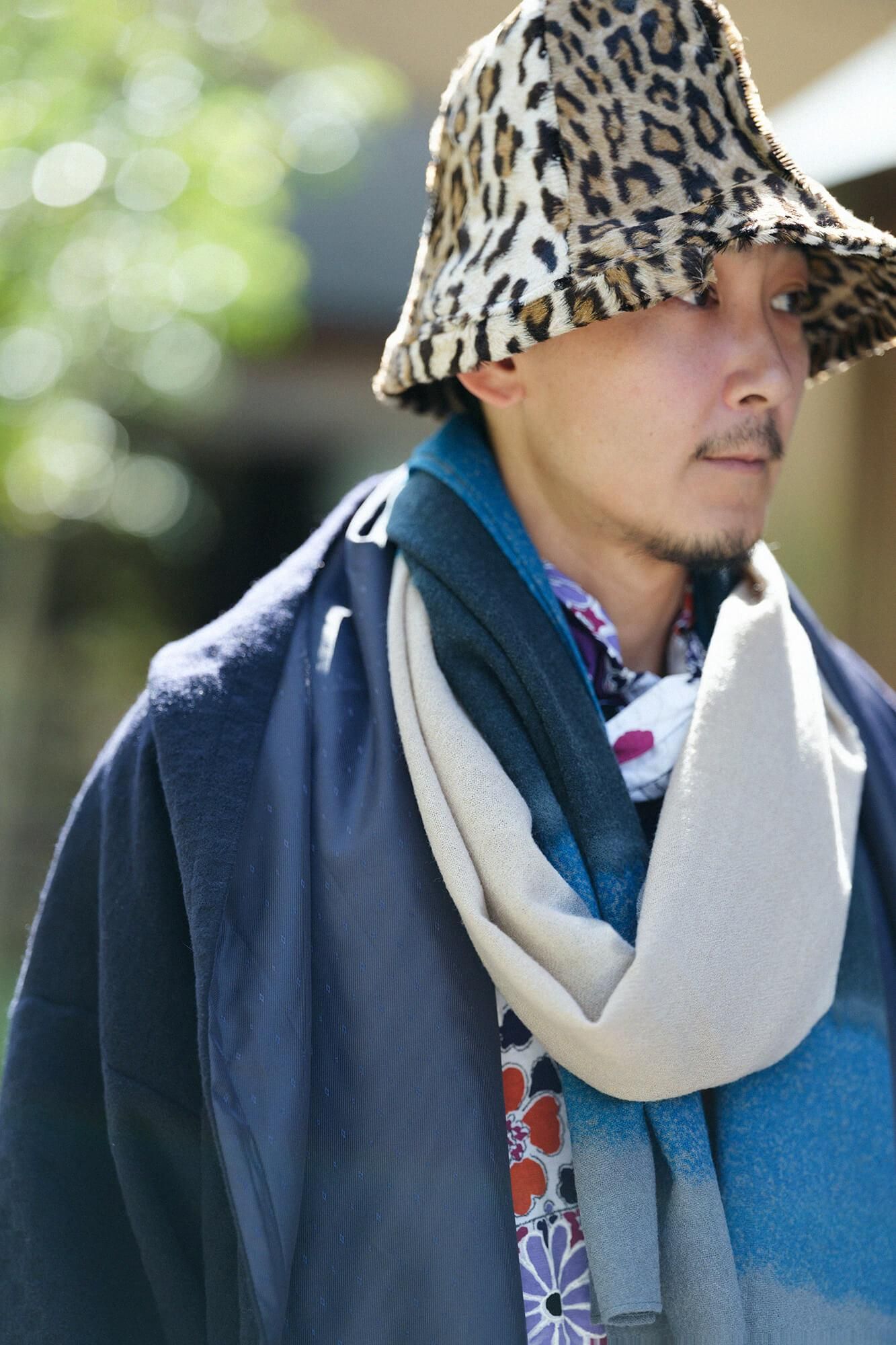 SOU・SOU×Hinata Hatae Scarf / Black Green×Beidge