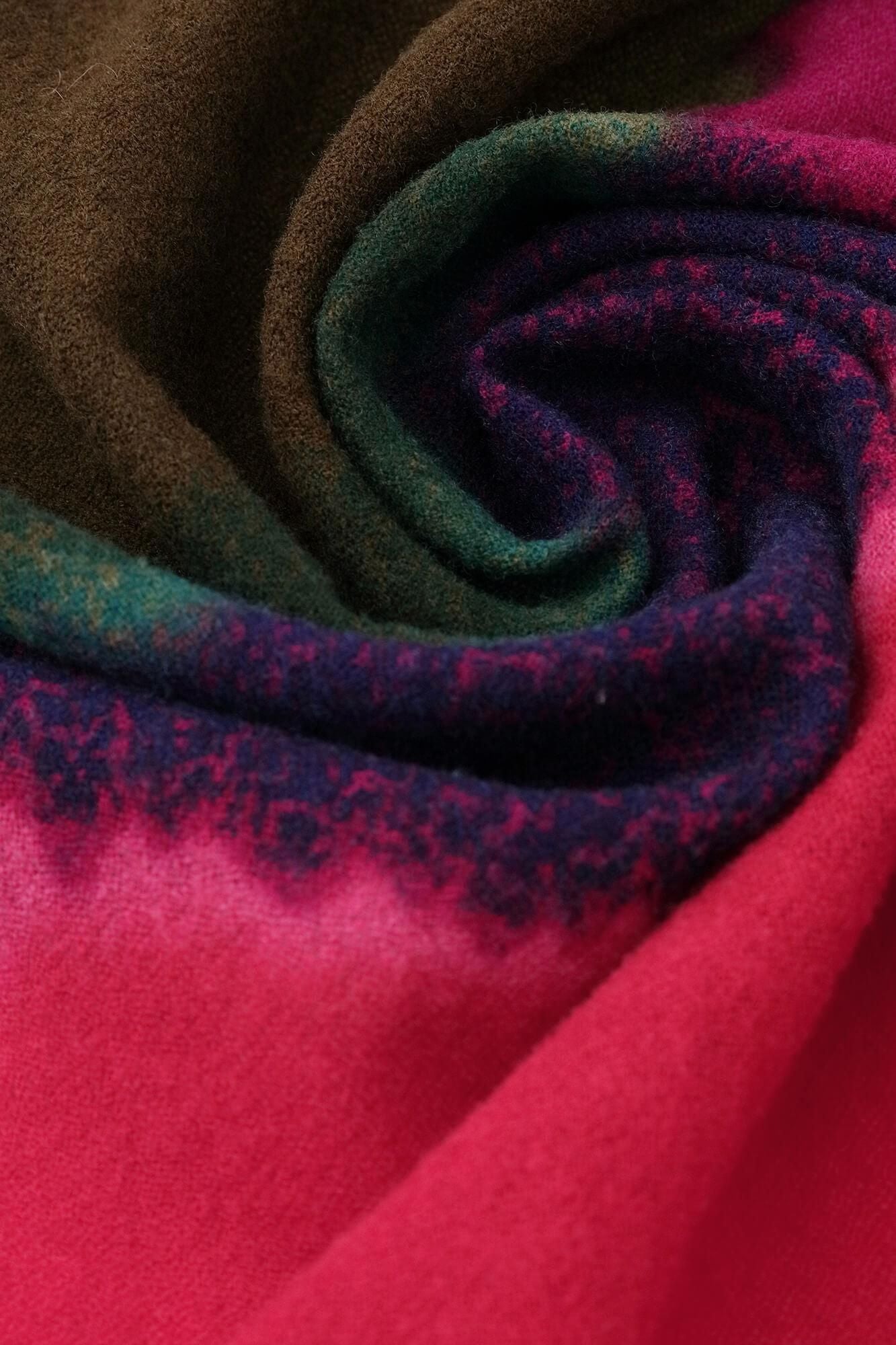 SOU・SOU×Hinata 二十重圍巾/深紅色×璃寛茶色