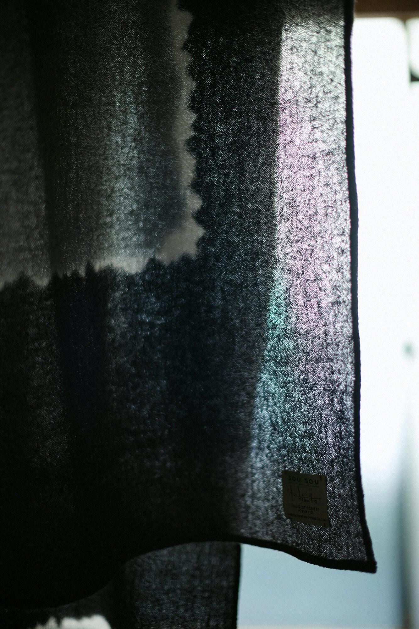 SOU・SOU×Hinata 二十重圍巾/深灰色×石板灰