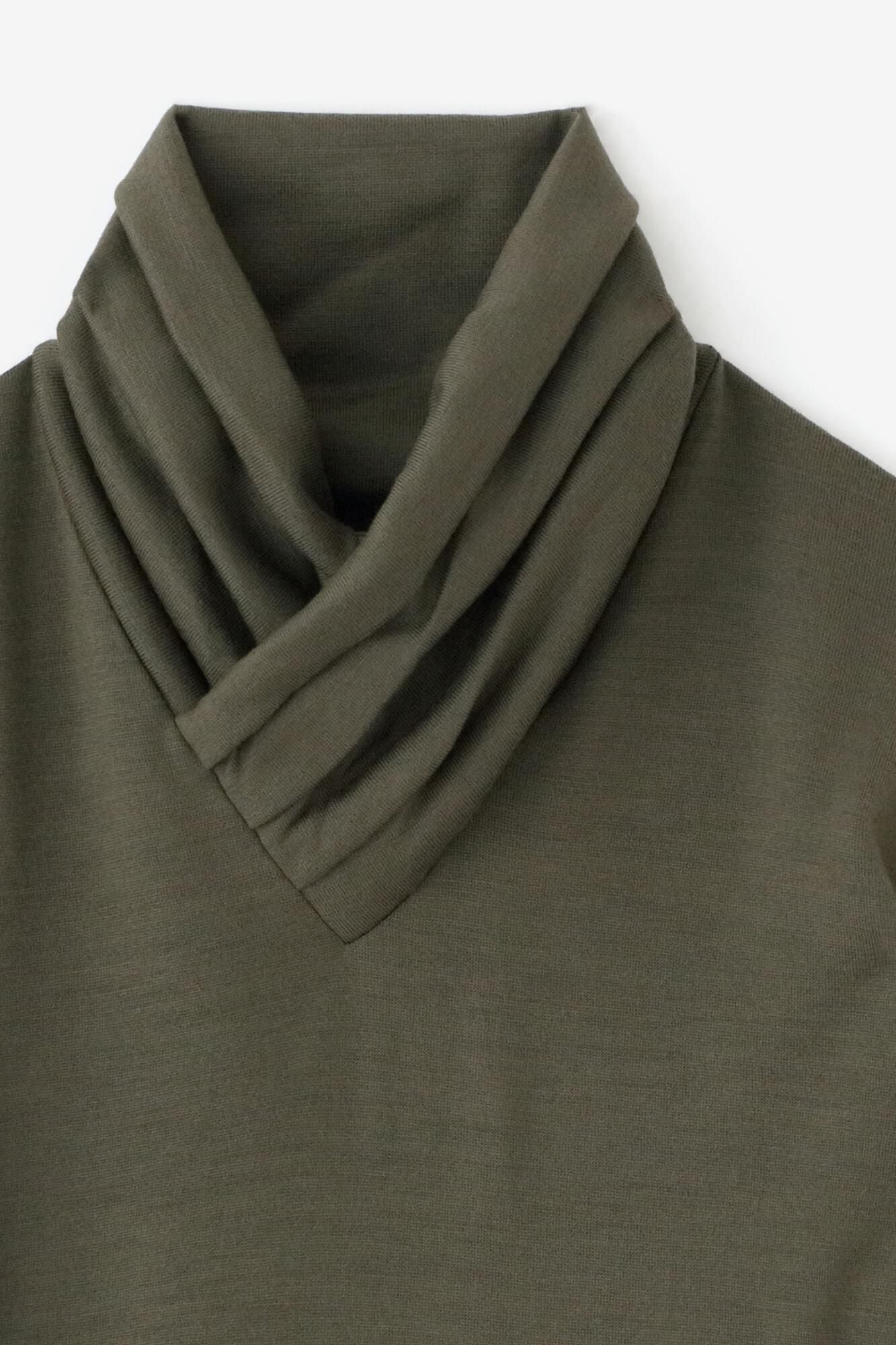 【预订】可水洗羊毛平纹针织领巾/柳竹茶(*预计11月25日左右发货)