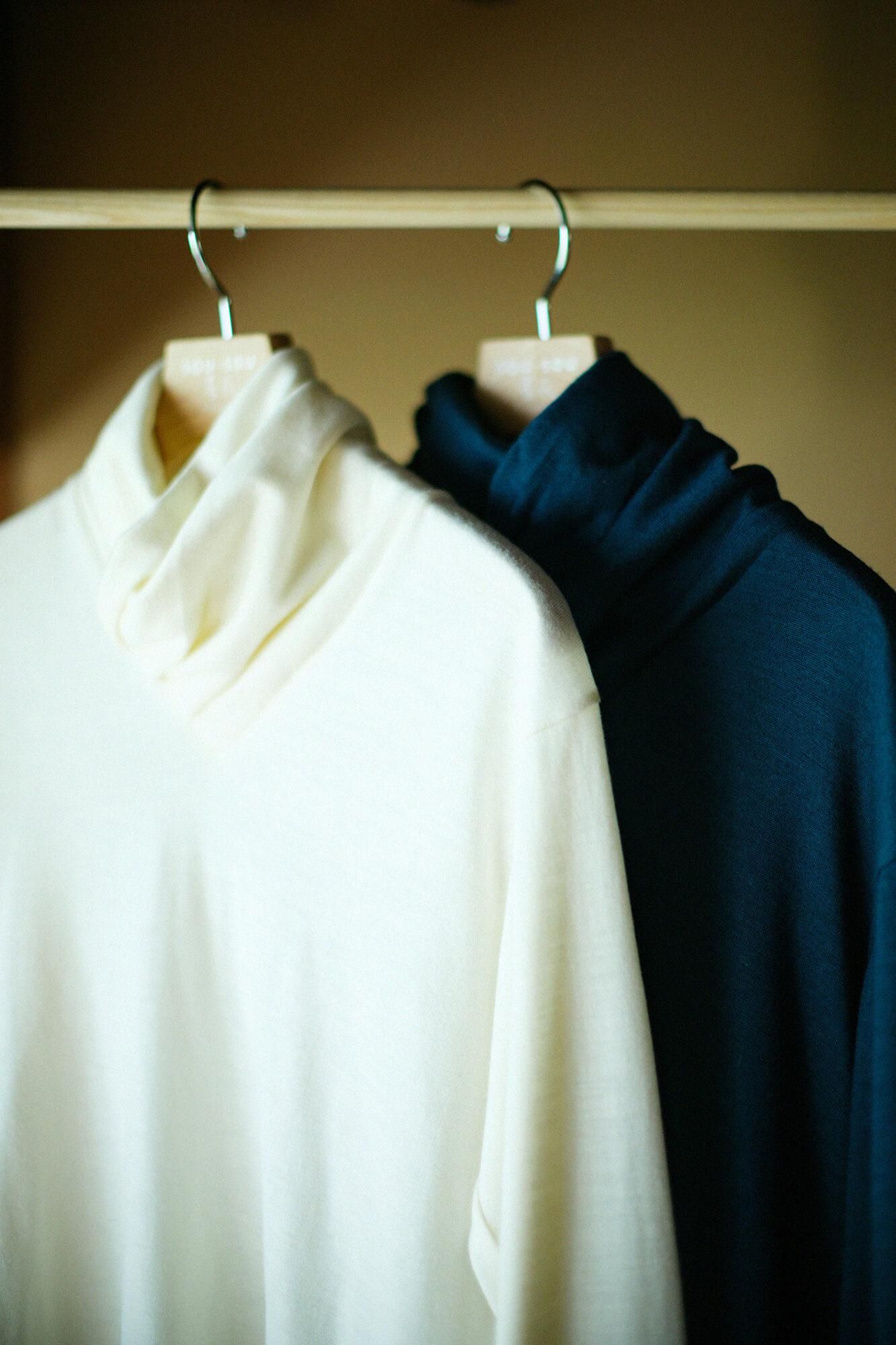 ウォッシャブルウール天竺 衿巻ジバン/鳥の子色(とりのこいろ)