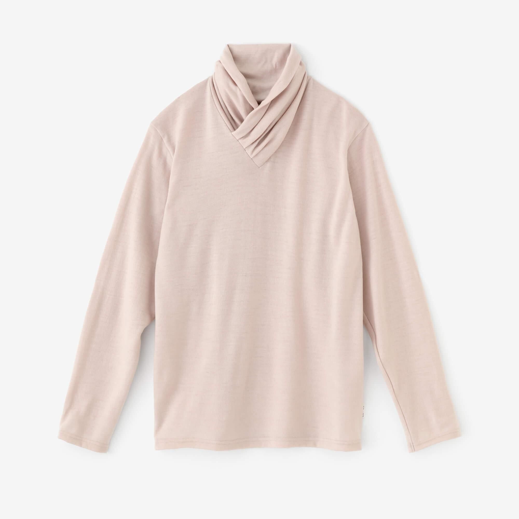 워셔블 울 천축 에리마키지반/벚꽃색