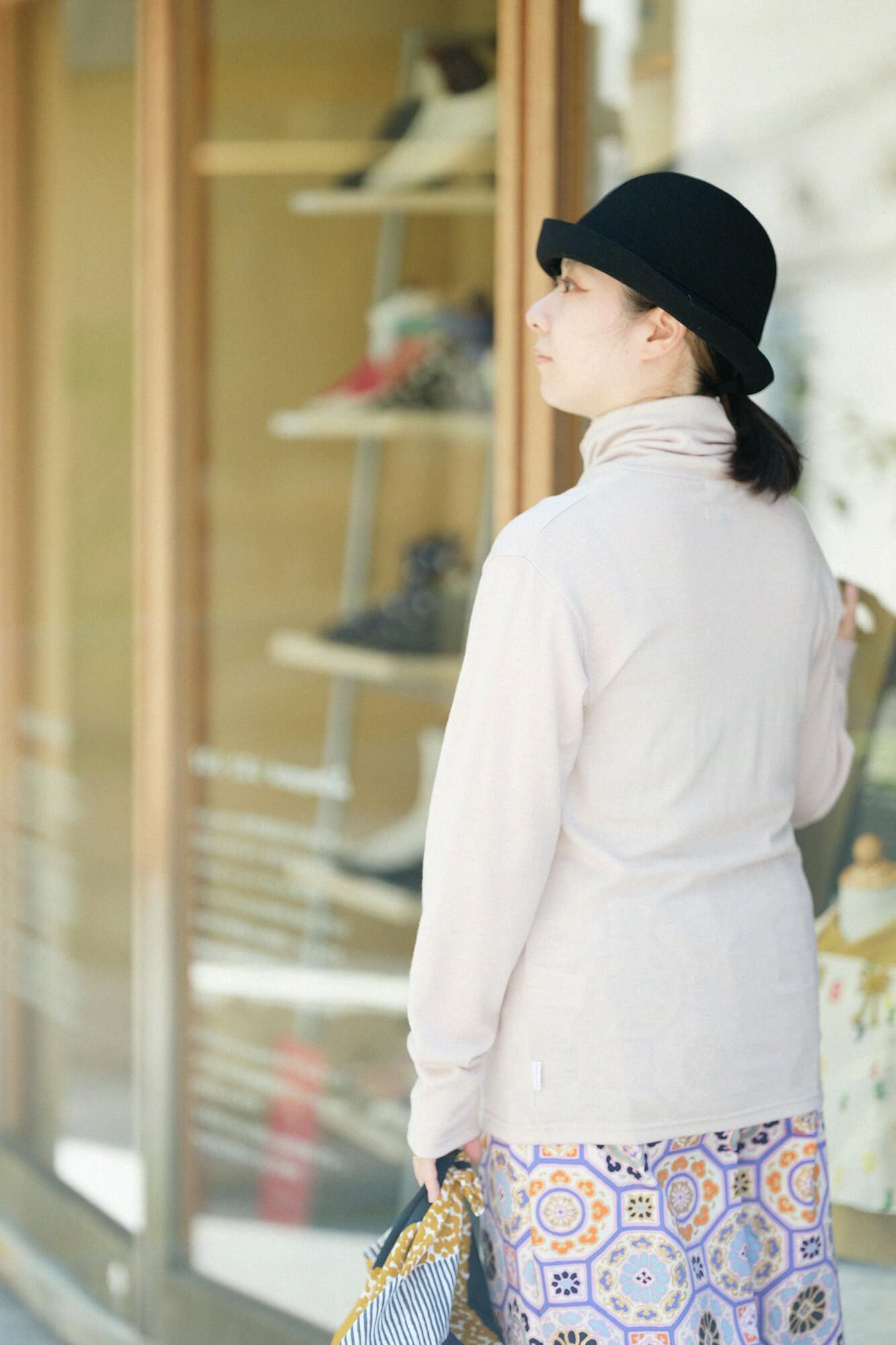 워셔블 울 천축 에리마키지반/벚꽃색