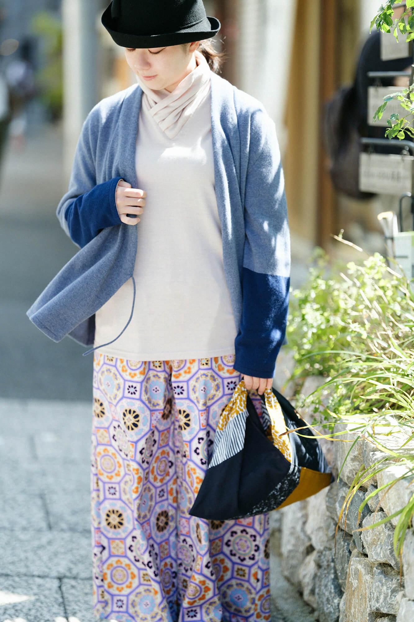 워셔블 울 천축 에리마키지반/벚꽃색