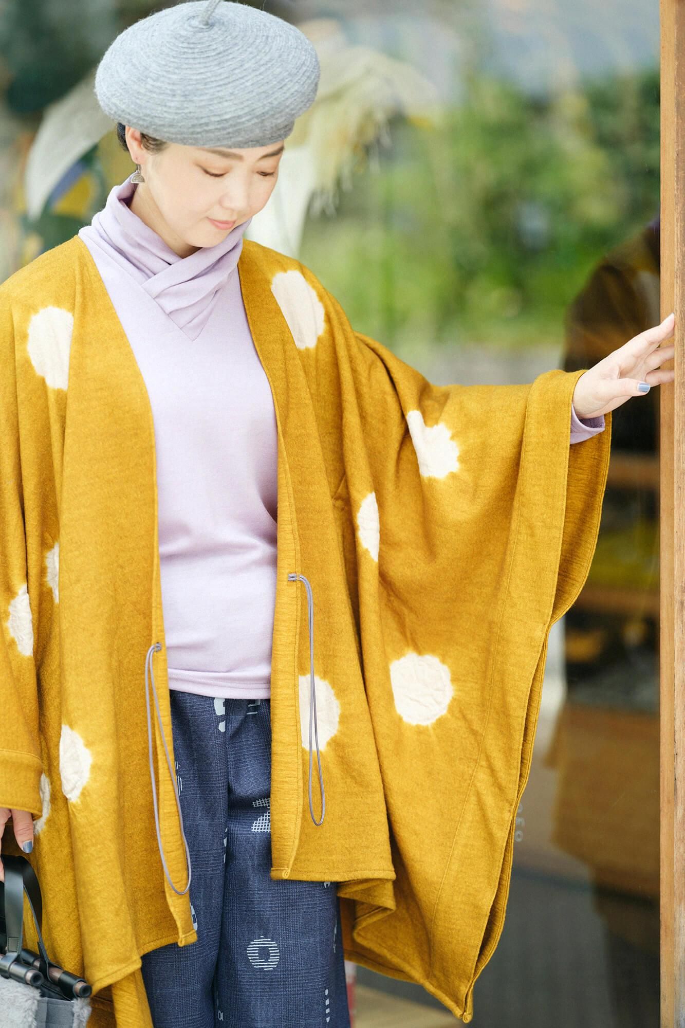 ウォッシャブルウール天竺 衿巻ジバン/紅藤色(べにふじいろ)