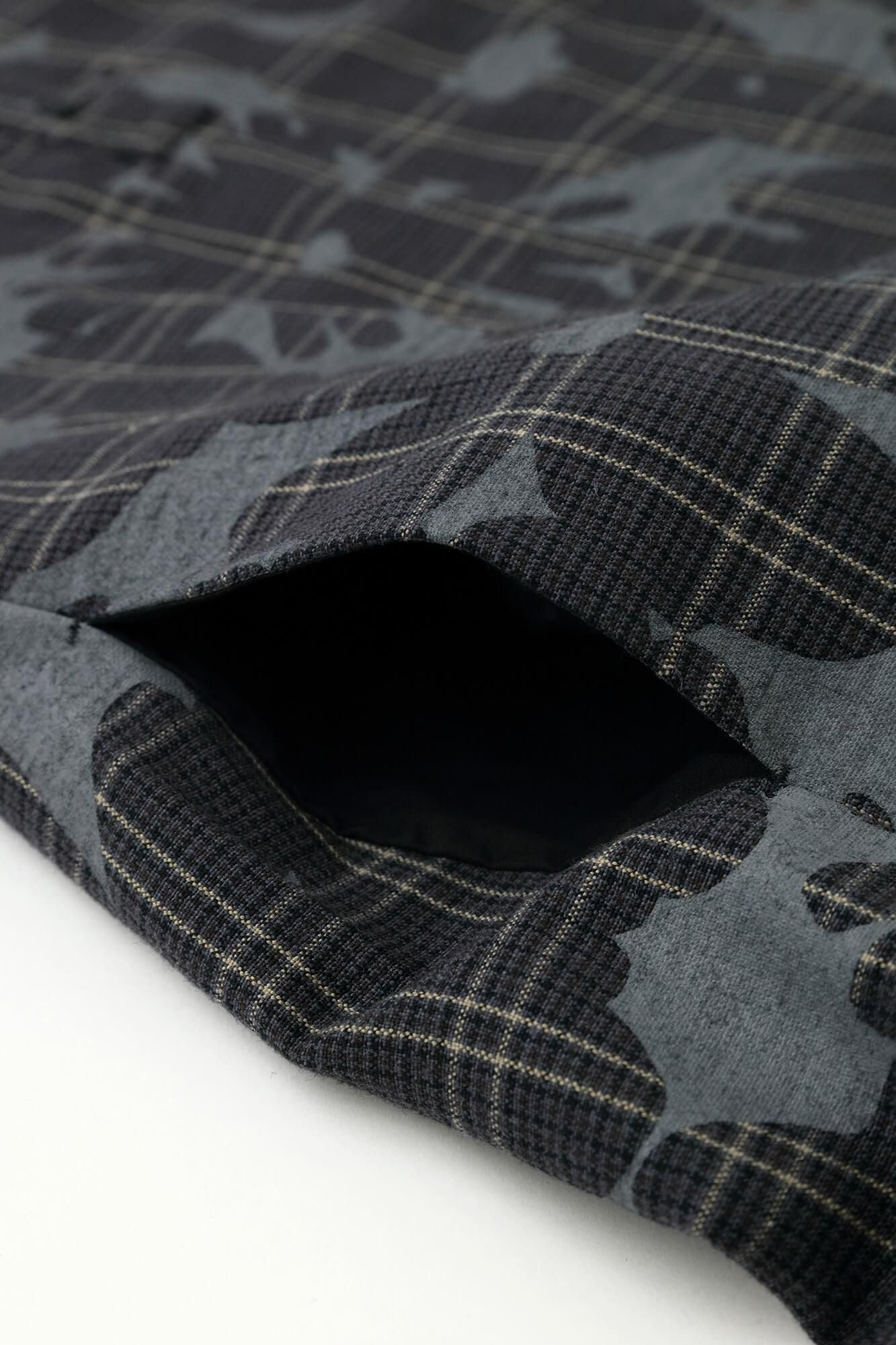 【◯预订】羊毛 x 亚麻混纺格纹 H.N.BIKE One Piece / Easygoing(*预计 12 月 2 日左右发货)