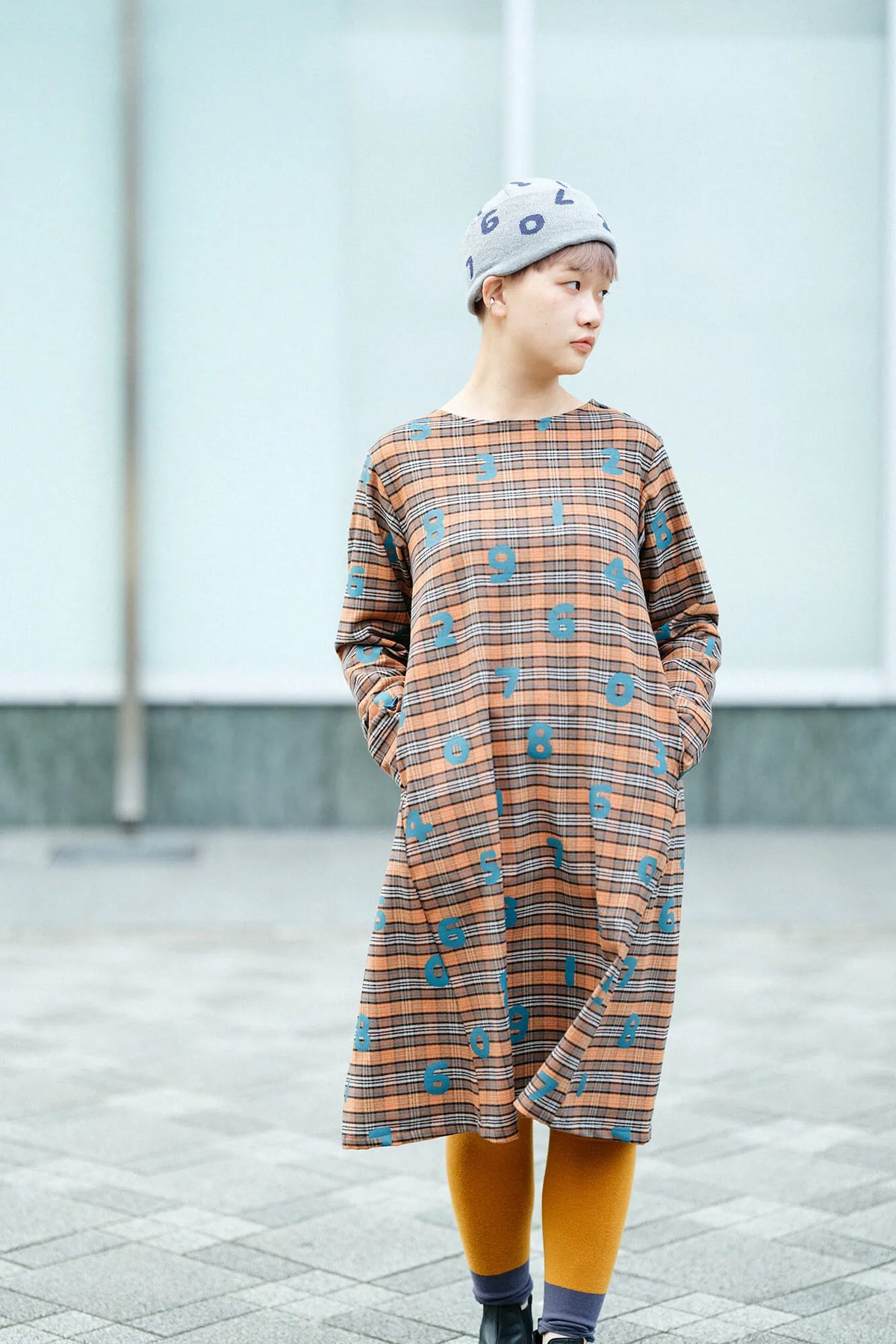 Sarasa(R) Tartan Check BIKE One Piece / SO-SU-U Orange Check