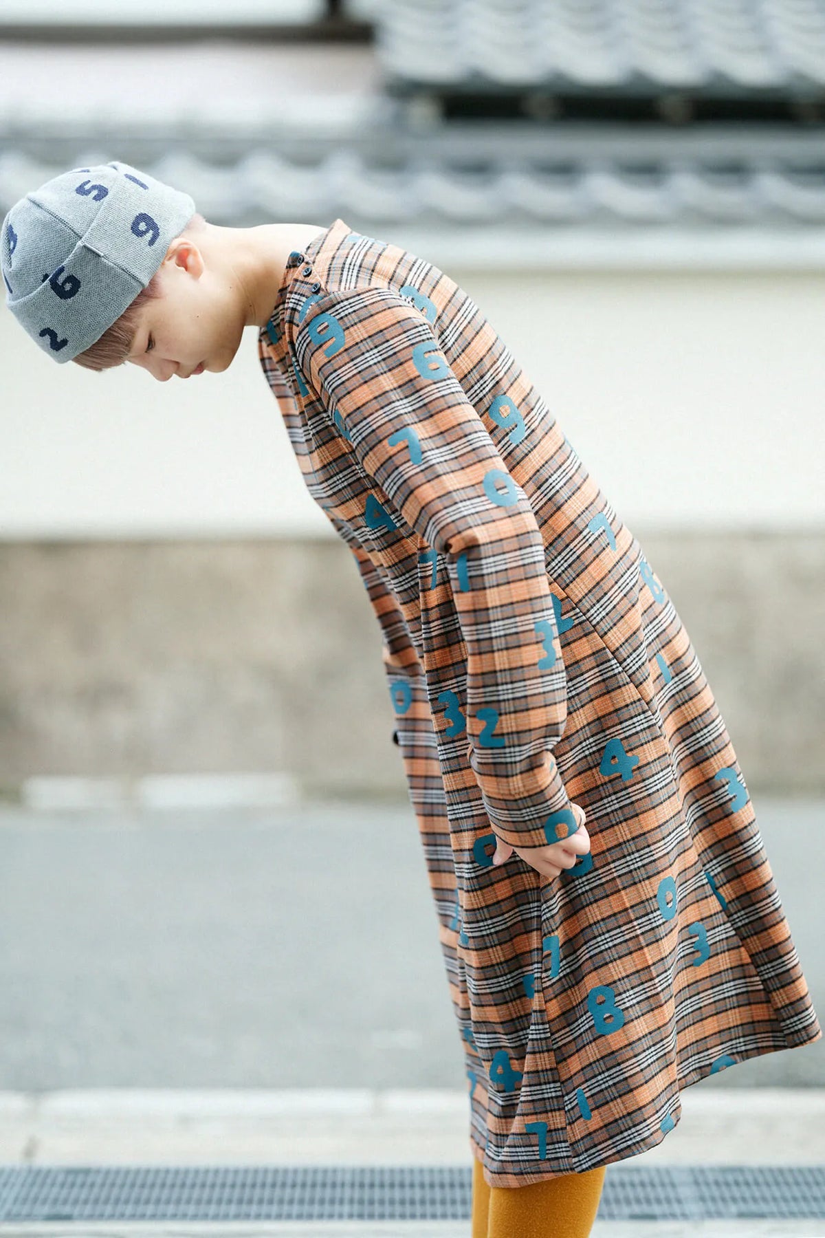 Sarasa(R) Tartan Check BIKE One Piece / SO-SU-U Orange Check