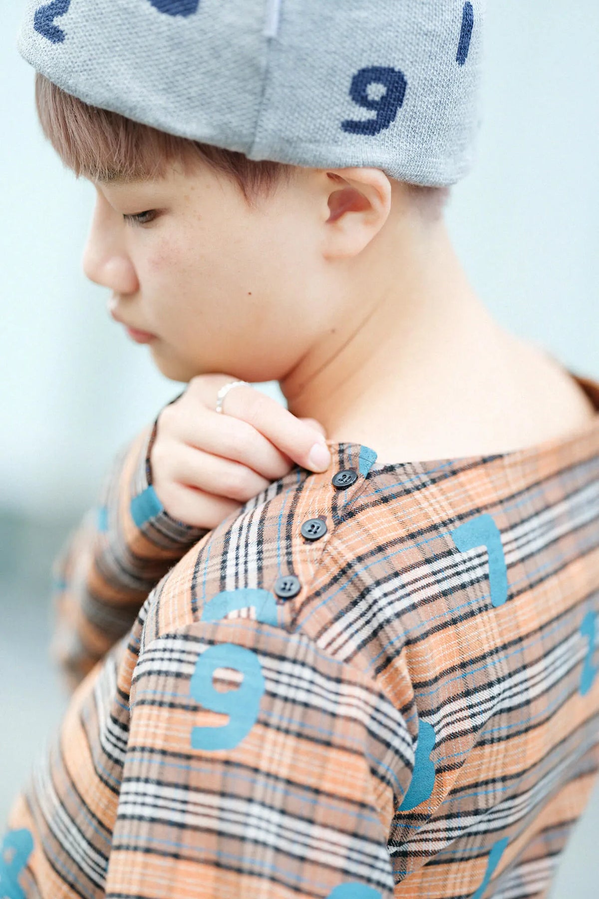 Sarasa(R) Tartan Check BIKE One Piece / SO-SU-U Orange Check
