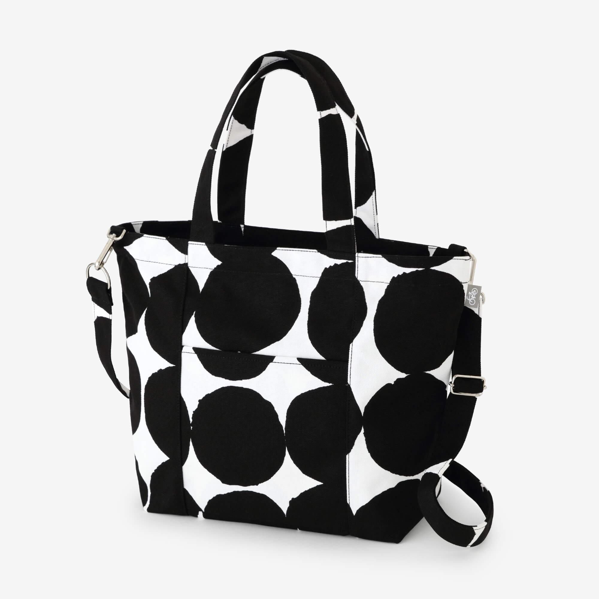 2WAY BIKE トート／おはじき大 濡羽色（ぬればいろ）×つくも