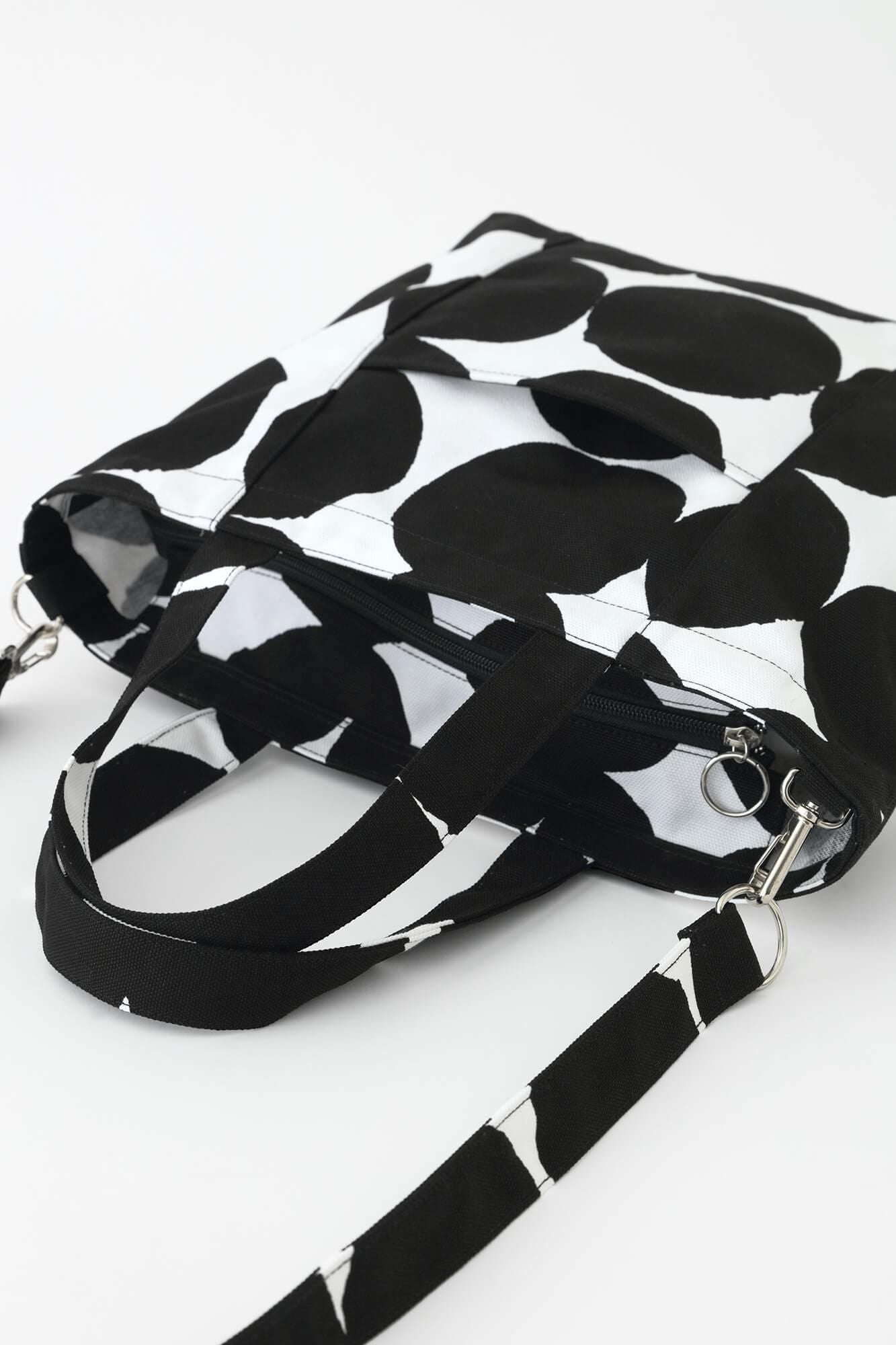 2WAY BIKE トート/おはじき大 濡羽色(ぬればいろ)×つくも