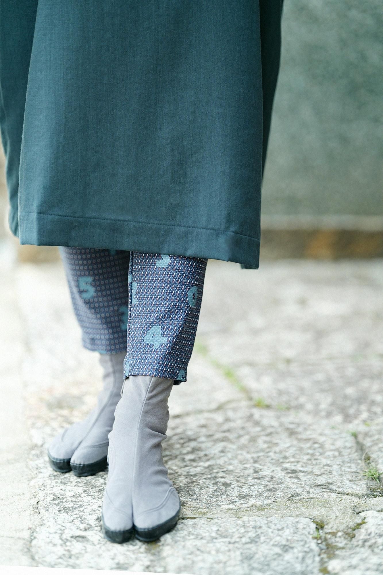 【net limited】Jacquard Knit(Ami) Fine Pattern(Hishikomon) Slim-type Leggings Pants/SO-SU-U