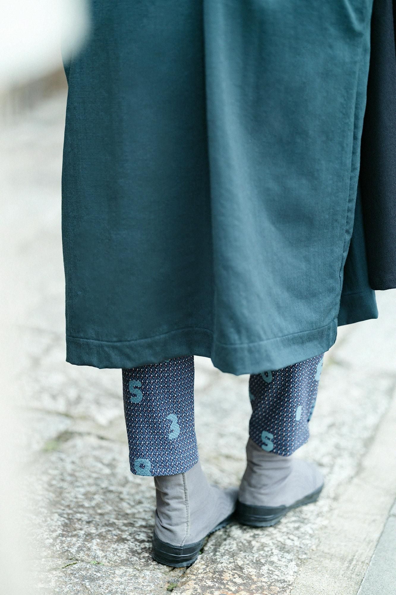 【net limited】Jacquard Knit(Ami) Fine Pattern(Hishikomon) Slim-type Leggings Pants/SO-SU-U