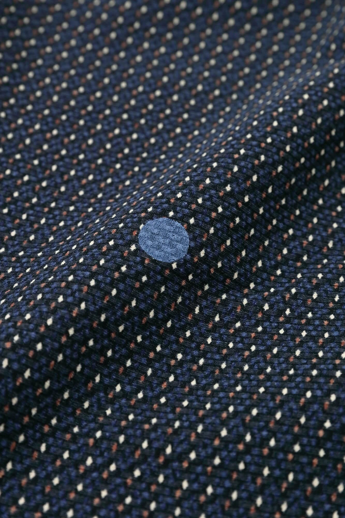 緹花針織菱小紋(Hishikomon)窄版細腿褲/山水玉