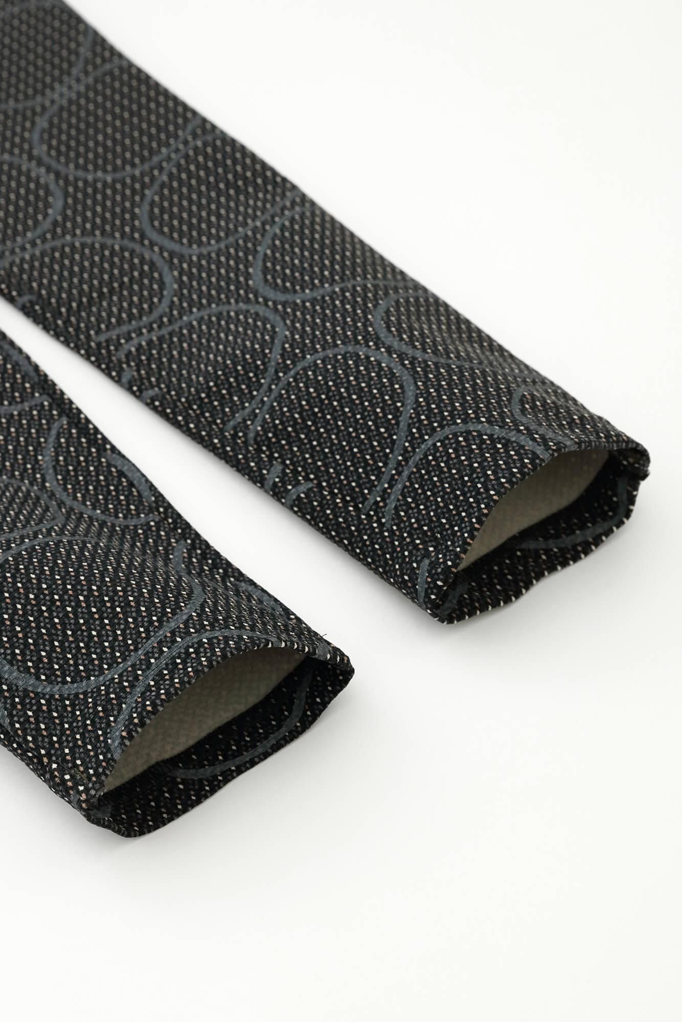 緹花 針織 菱小紋 窄版細腿褲/排圈圈