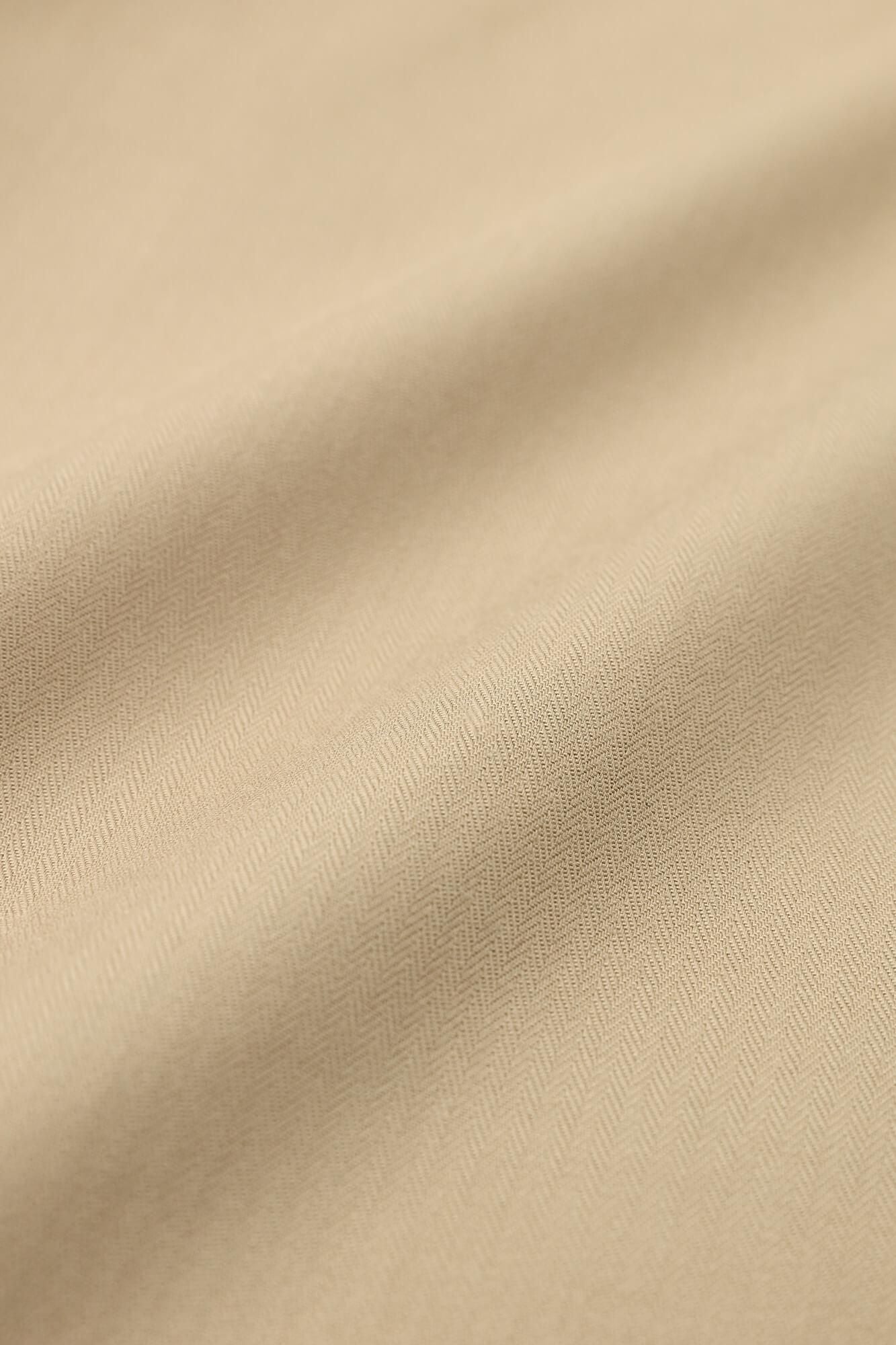 Herringbone Weave Square Pockets Monpe Pants / Shin Beige