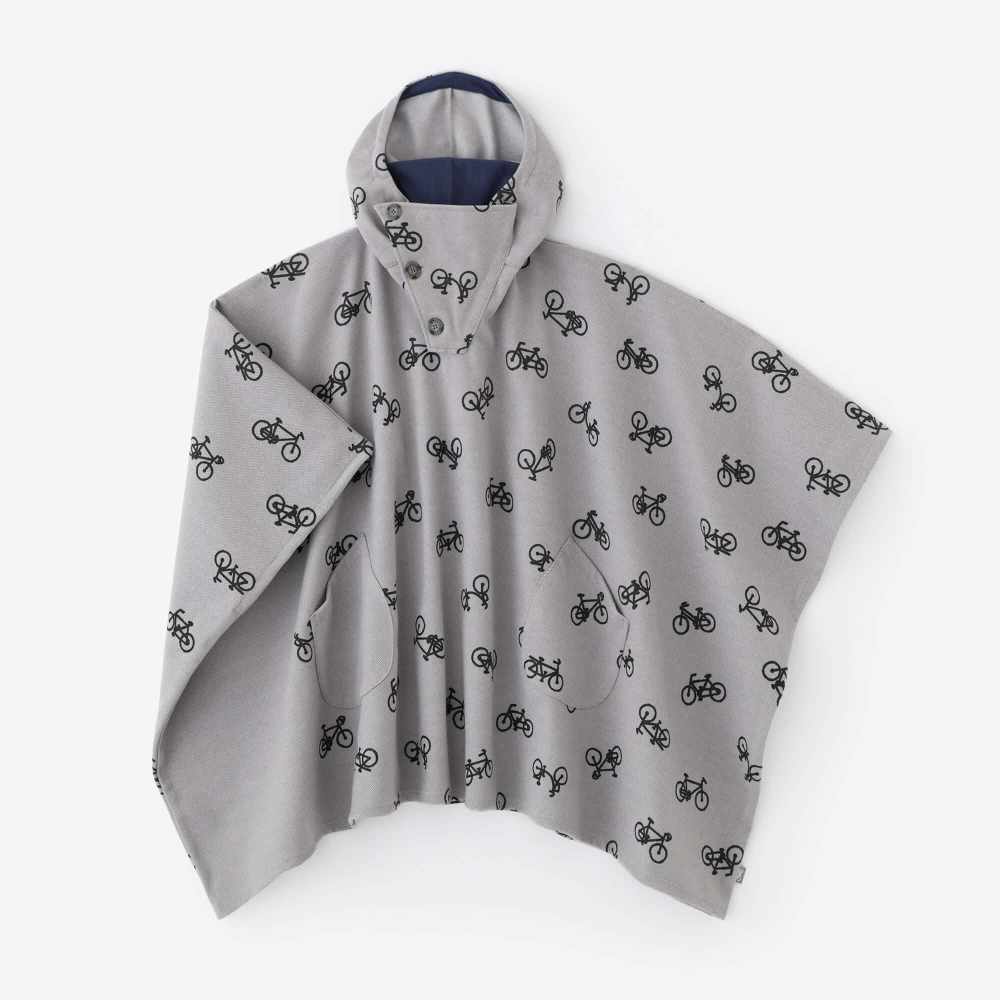 【◯预购】人字形织缇花针织BIKE斗篷/单车处处和留白银灰色(※预计于12月2日左右发货)