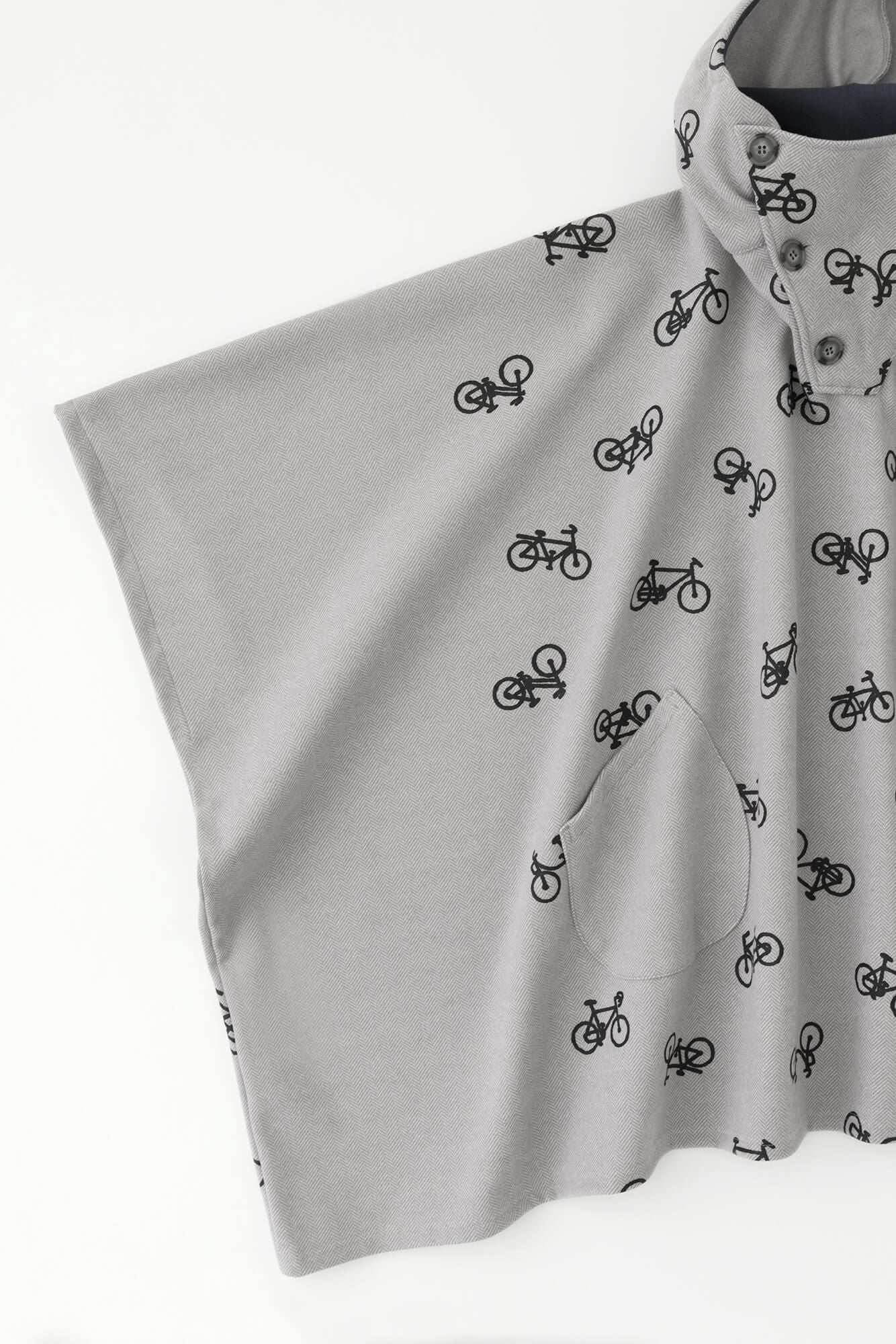 【◯预购】人字形织缇花针织BIKE斗篷/单车处处和留白银灰色(※预计于12月2日左右发货)