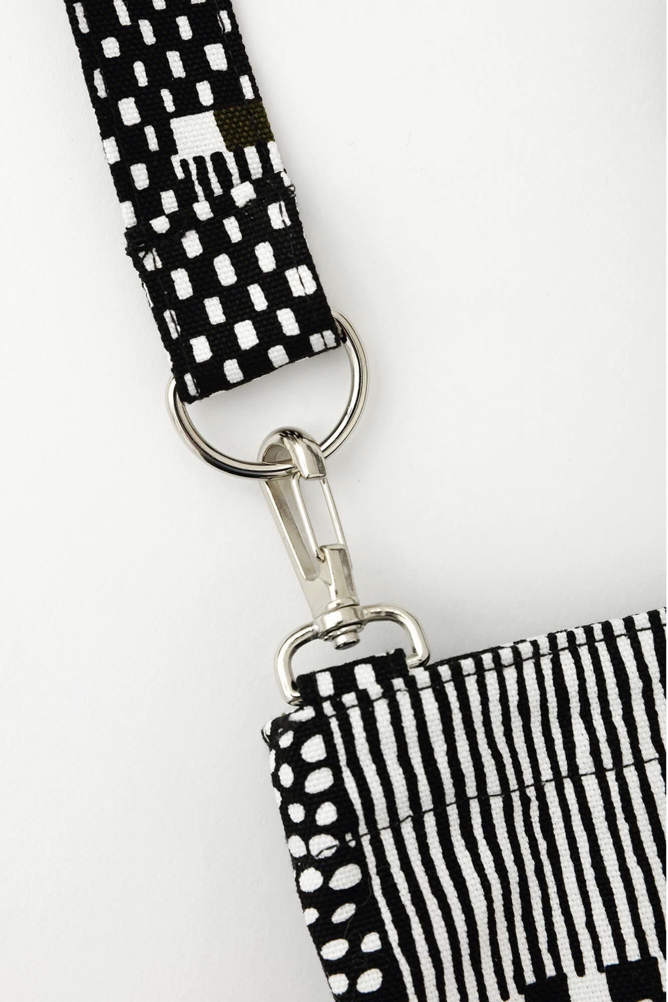 2WAY BIKE Tote / Lines and Dots Ink Black