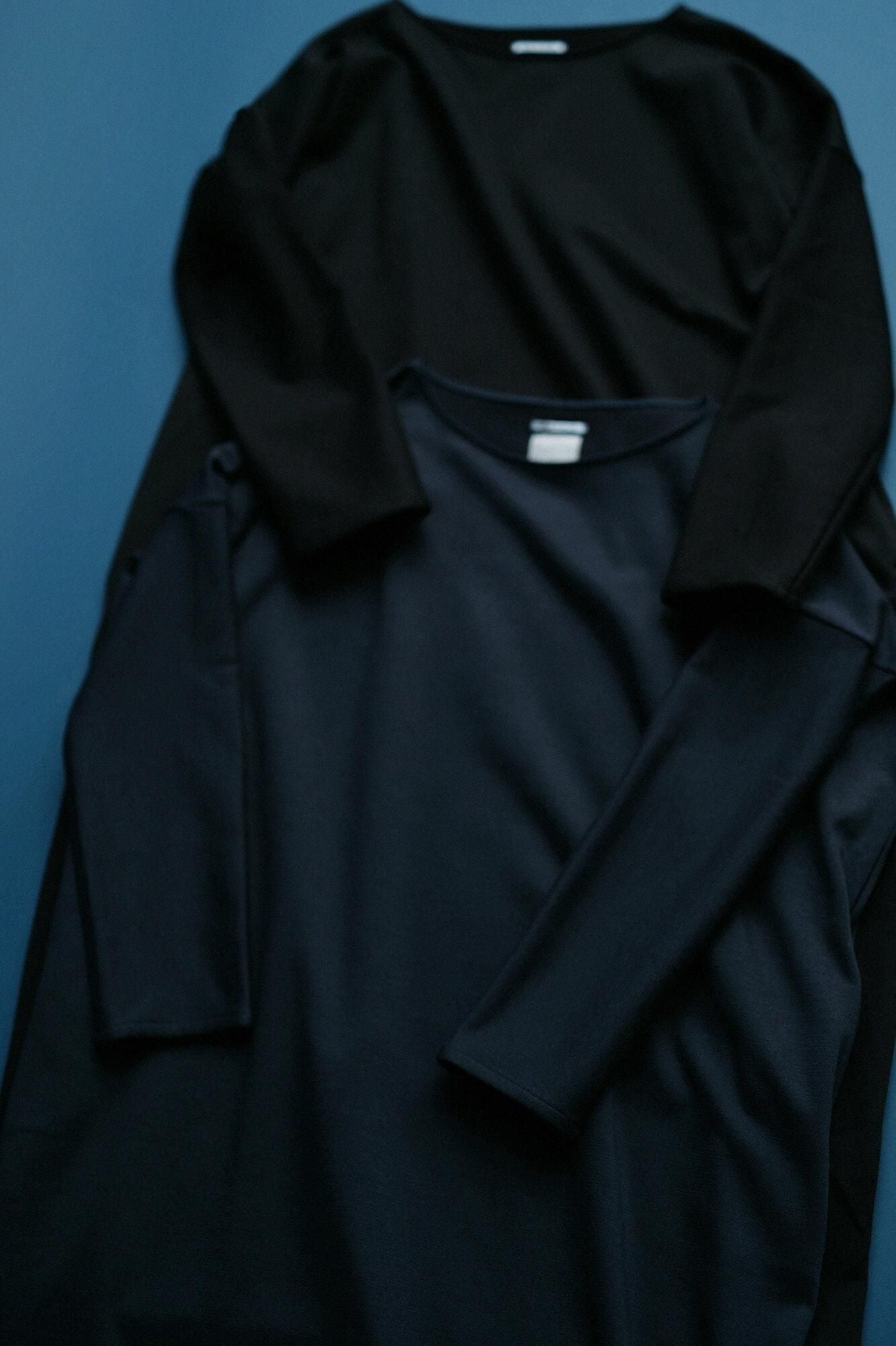 【預購】Soft Thermo(R) 內起絨船領 長袖連身裙 超長版/暗藍色(※預計於12月9日左右發貨)