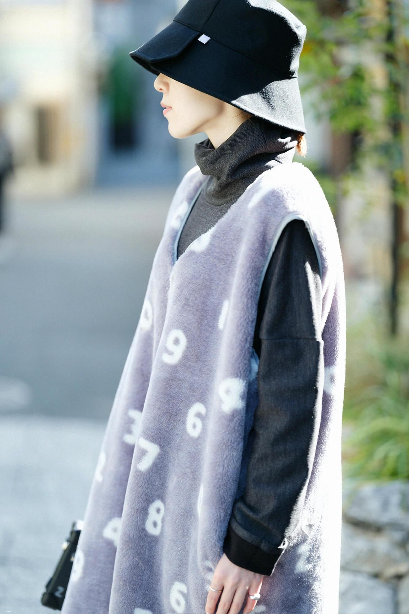 SOU・SOU×羅曼司小杉 毛毯 長背心/SO-SU-U十數