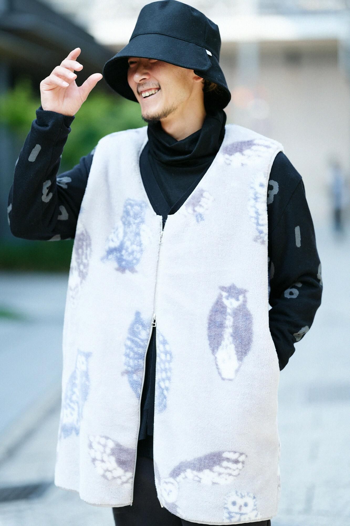 SOU・SOU×Romance Kosugi Decke Tunika Weste/Eule