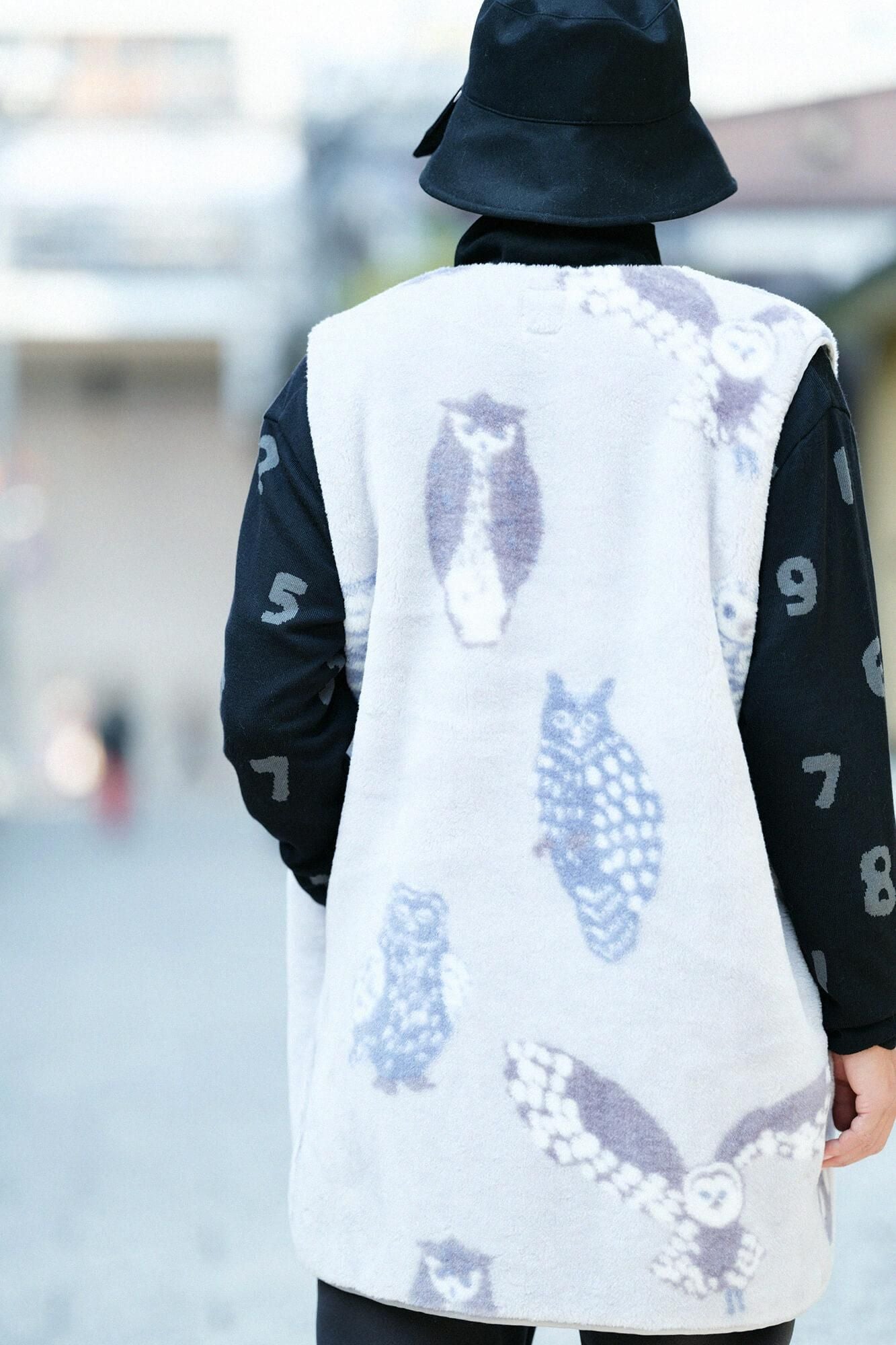 SOU・SOU×Romance Kosugi Decke Tunika Weste/Eule