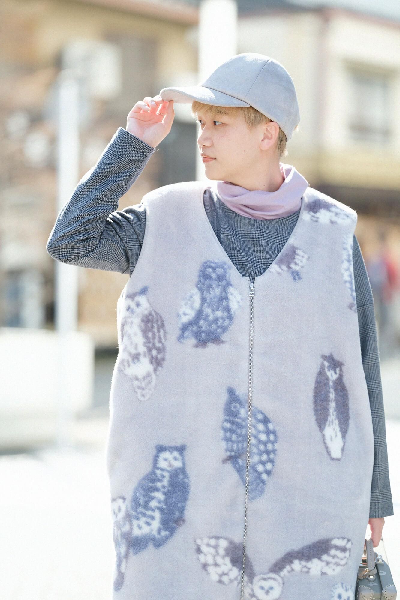 SOU・SOU×Romance Kosugi Decke Tunika Weste/Eule