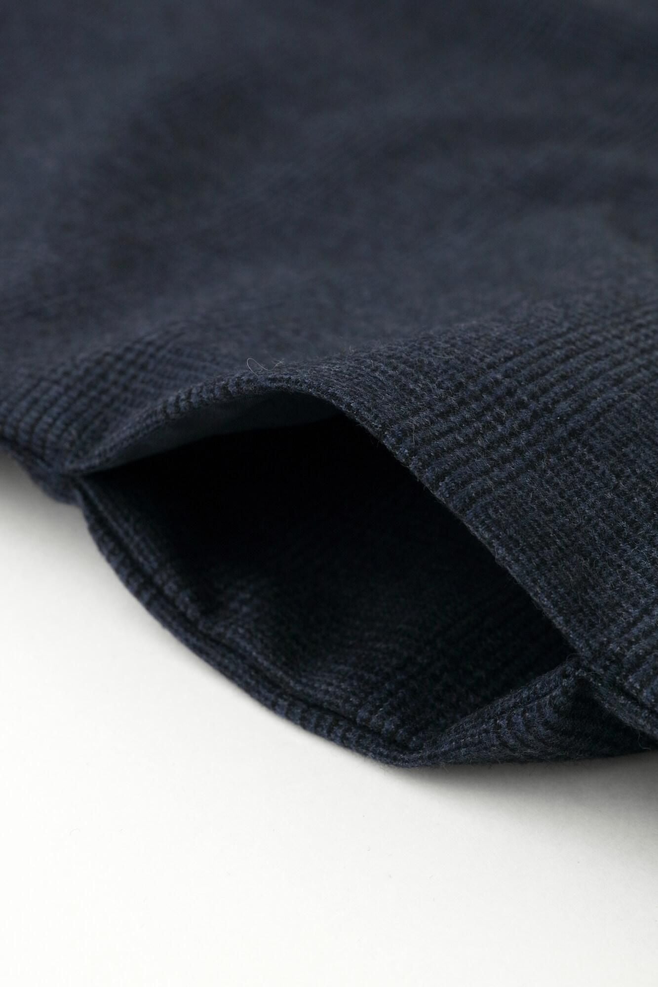 Hound Tooth Check à manches longues tuniques / marron bleu