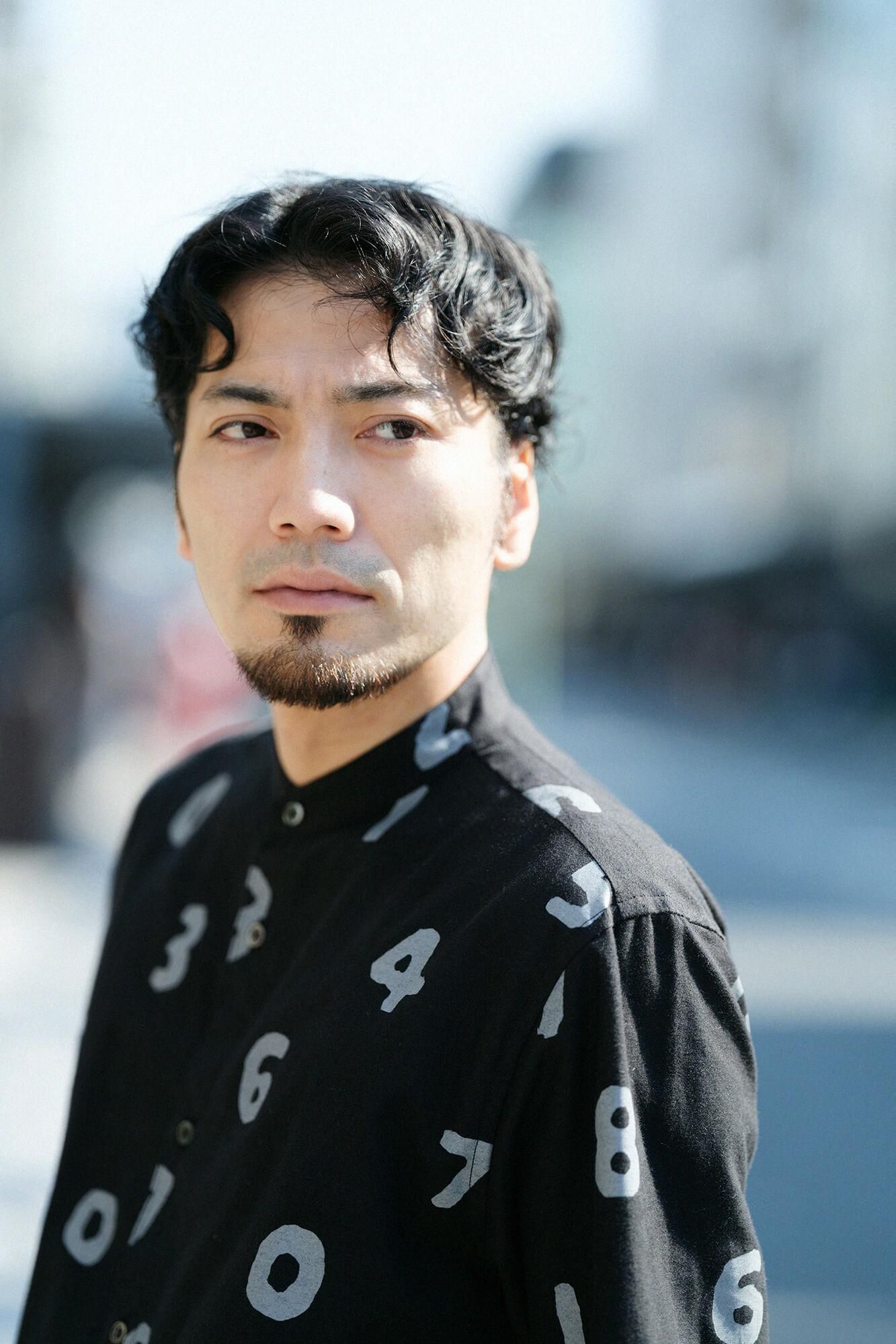 起毛斜紋織 20/20 立領長袖襯衫/SO-SU-U十數 黑色