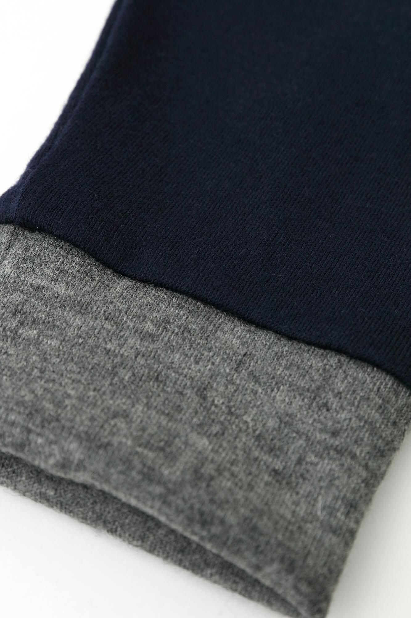 【預購】平針織 可洗羊毛 造型高領L/S長版上衣/暗藍色(※預計於12月9日左右發貨)