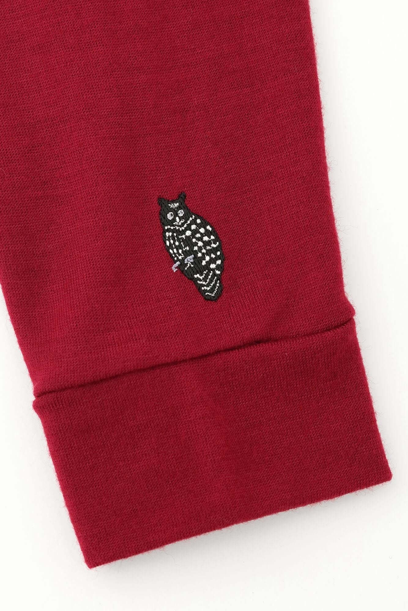 【預購】平針織 可洗羊毛 造型高領L/S長版上衣/深紅色(※預計於12月9日左右發貨)