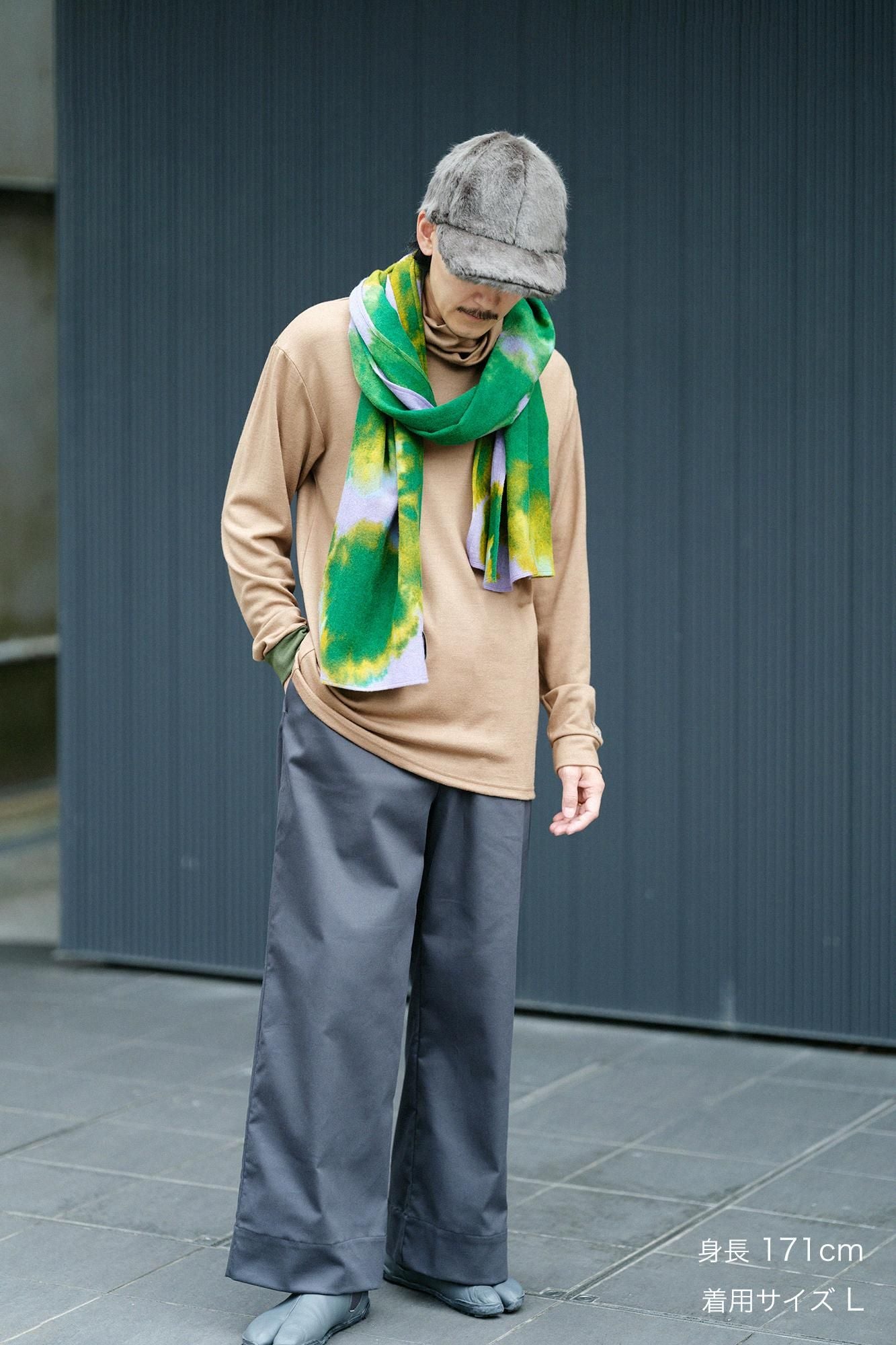 【預購】平針織 可洗羊毛 造型高領L/S長版上衣/淺棕色(※預計於12月9日左右發貨)