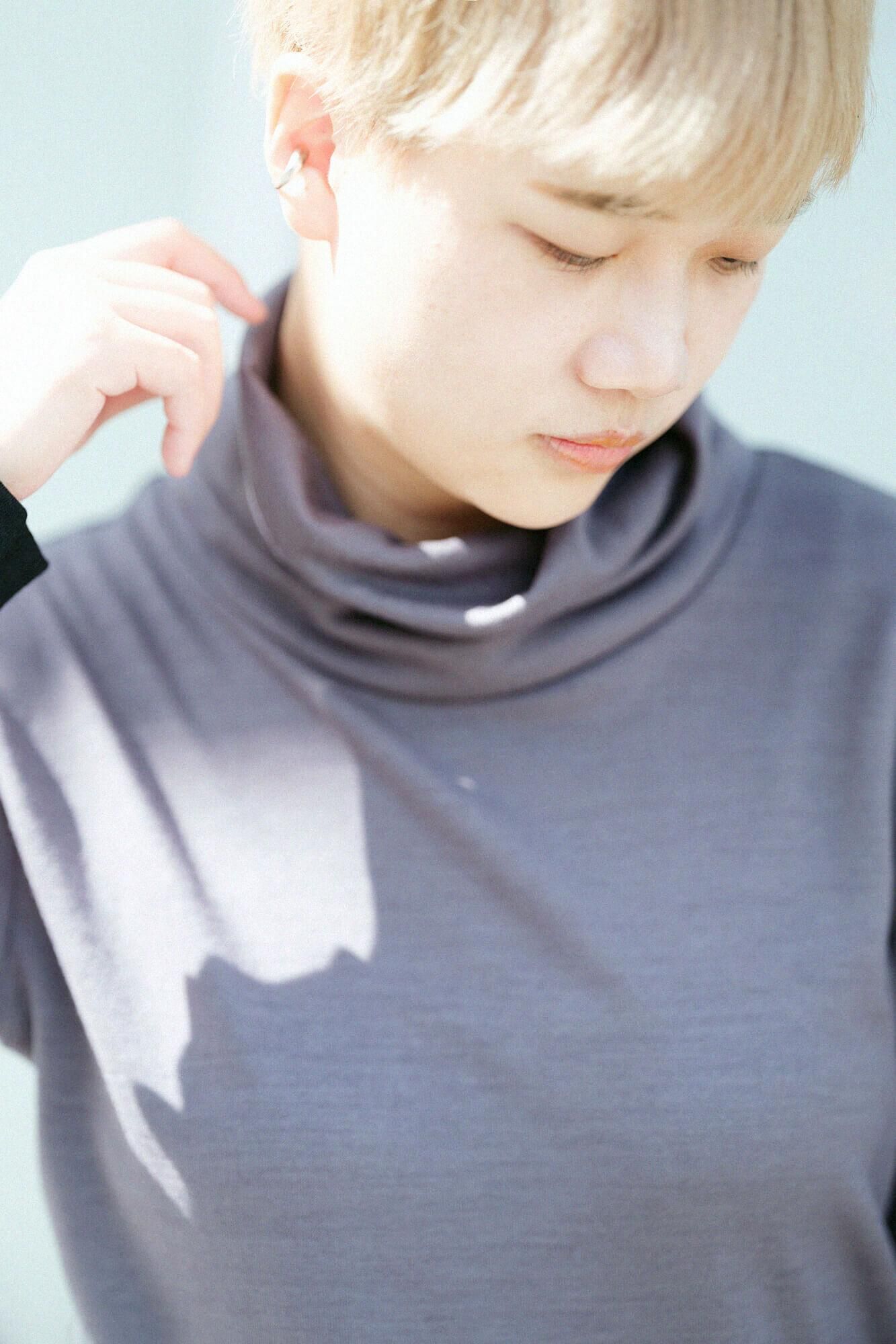 【預購】平針織 可洗羊毛 造型高領L/S長版上衣/灰炭色(※預計於12月9日左右發貨)