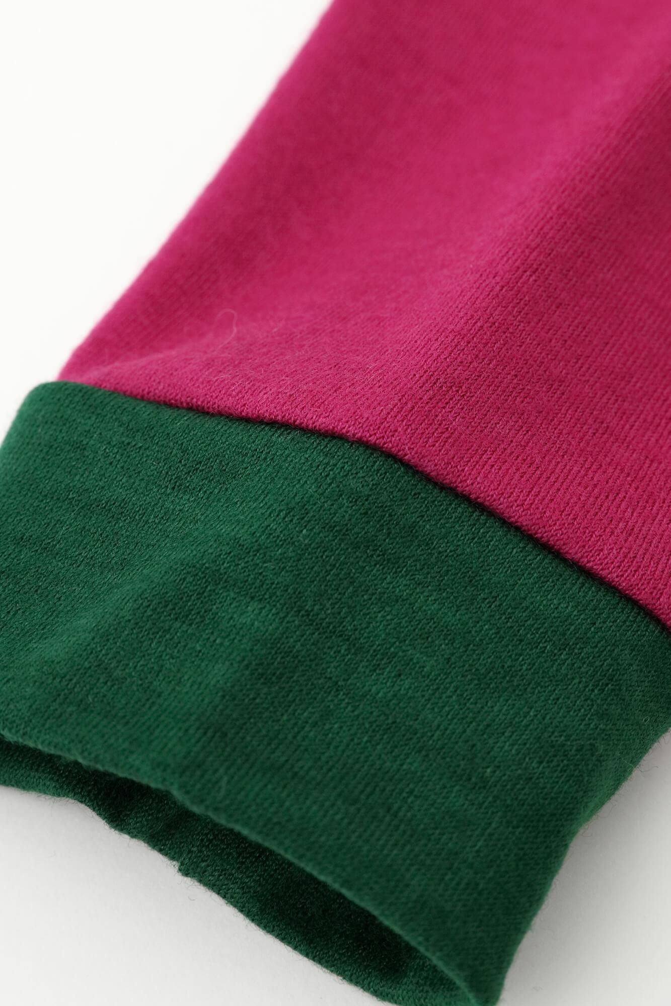 【預購】平針織 可洗羊毛 造型高領L/S長版上衣/深粉紅(※預計於12月9日左右發貨)