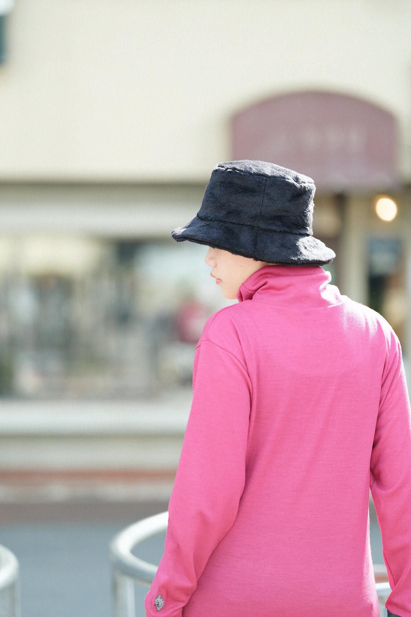 【預購】平針織 可洗羊毛 造型高領L/S長版上衣/深粉紅(※預計於12月9日左右發貨)