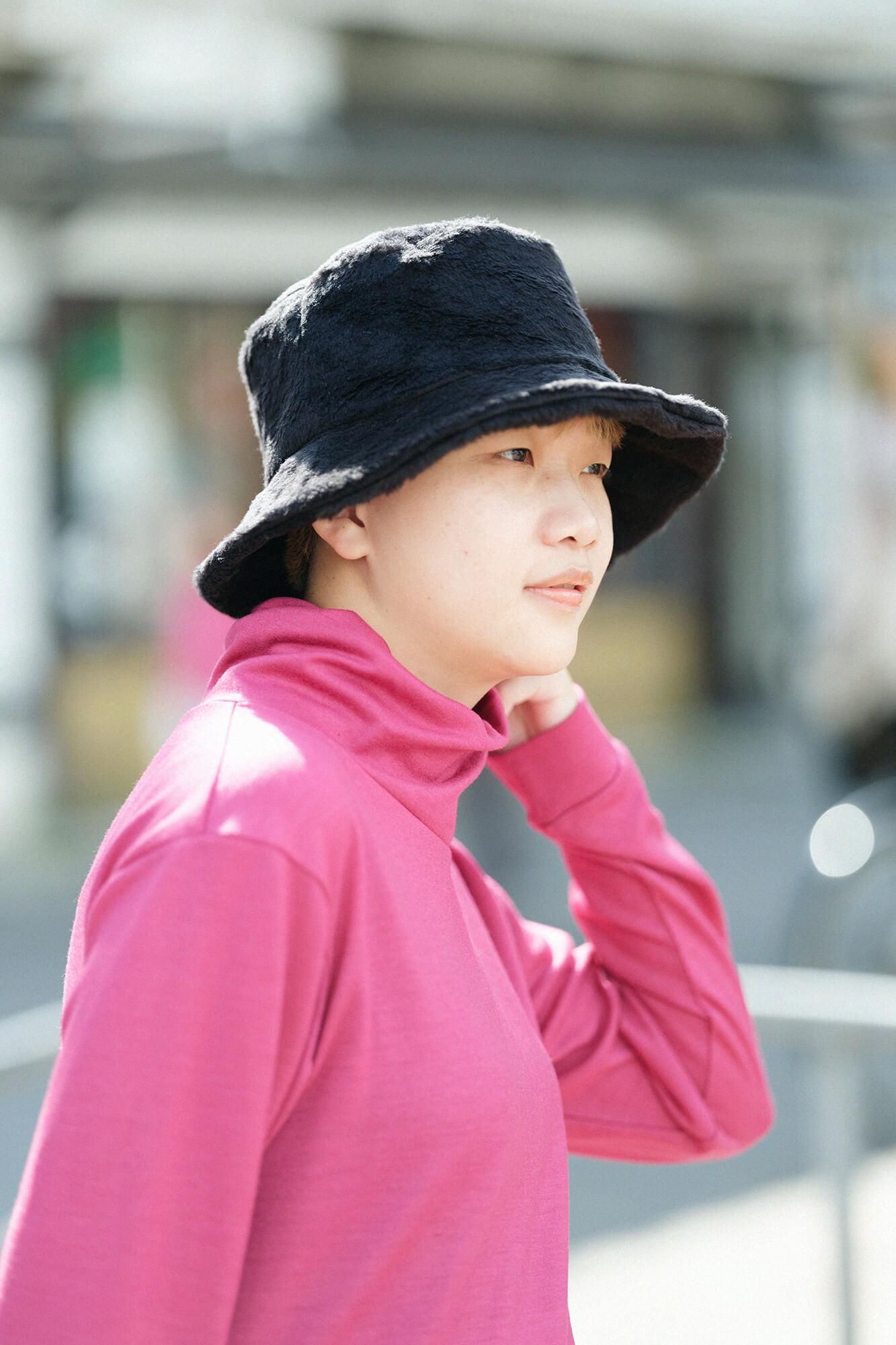 【預購】平針織 可洗羊毛 造型高領L/S長版上衣/深粉紅(※預計於12月9日左右發貨)