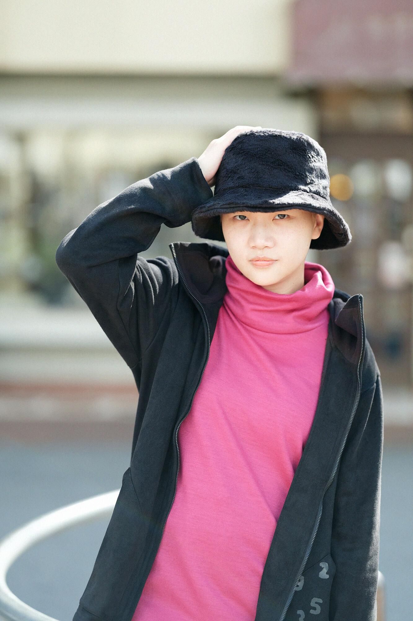 【預購】平針織 可洗羊毛 造型高領L/S長版上衣/深粉紅(※預計於12月9日左右發貨)